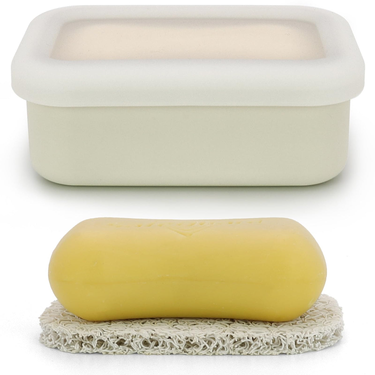 Aimaiaimai Compact Leakproof Travel Soap Case, Silicone Travel Soap Container, Portable Soap Box With Drainage Layer, Travel Soa