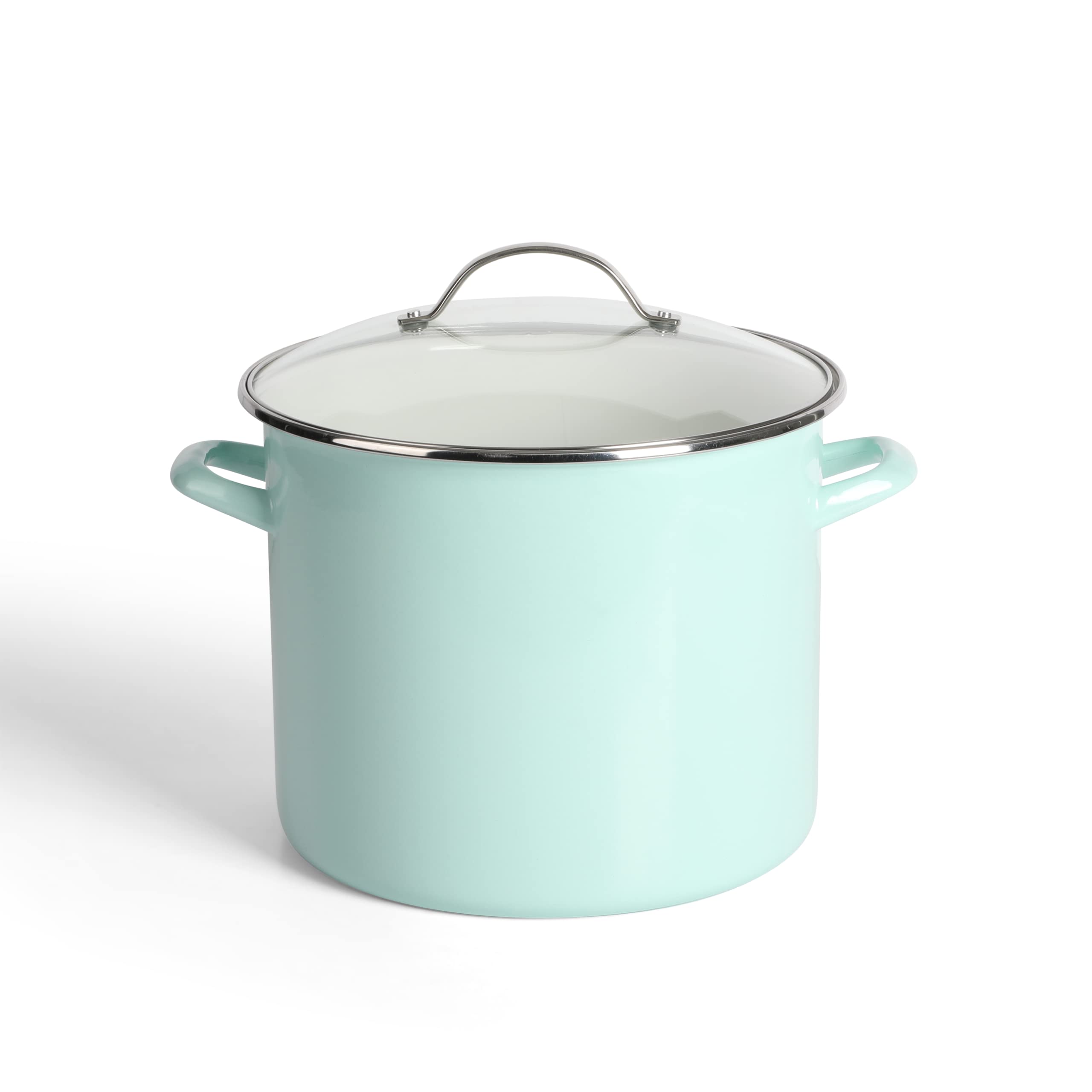Martha Stewart Thayer 12-Quart Stock Pot W/ Lid - Martha Blue