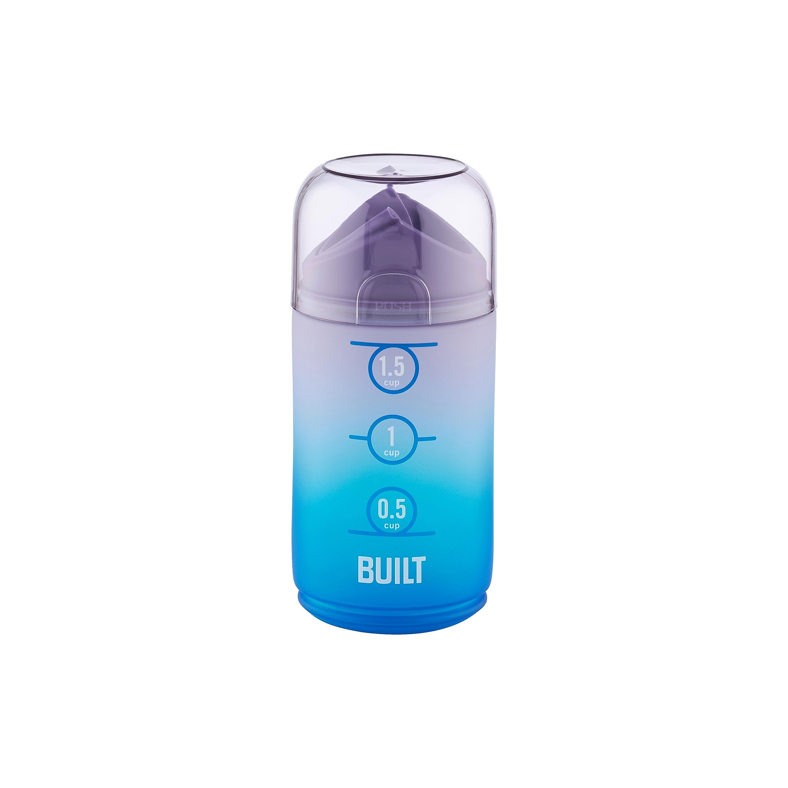 Built 12 Ounces Tidbit On The Go Snack Container With Lid And Pourer, Food And Snack Storage With Measure Marks, Wild Lavender