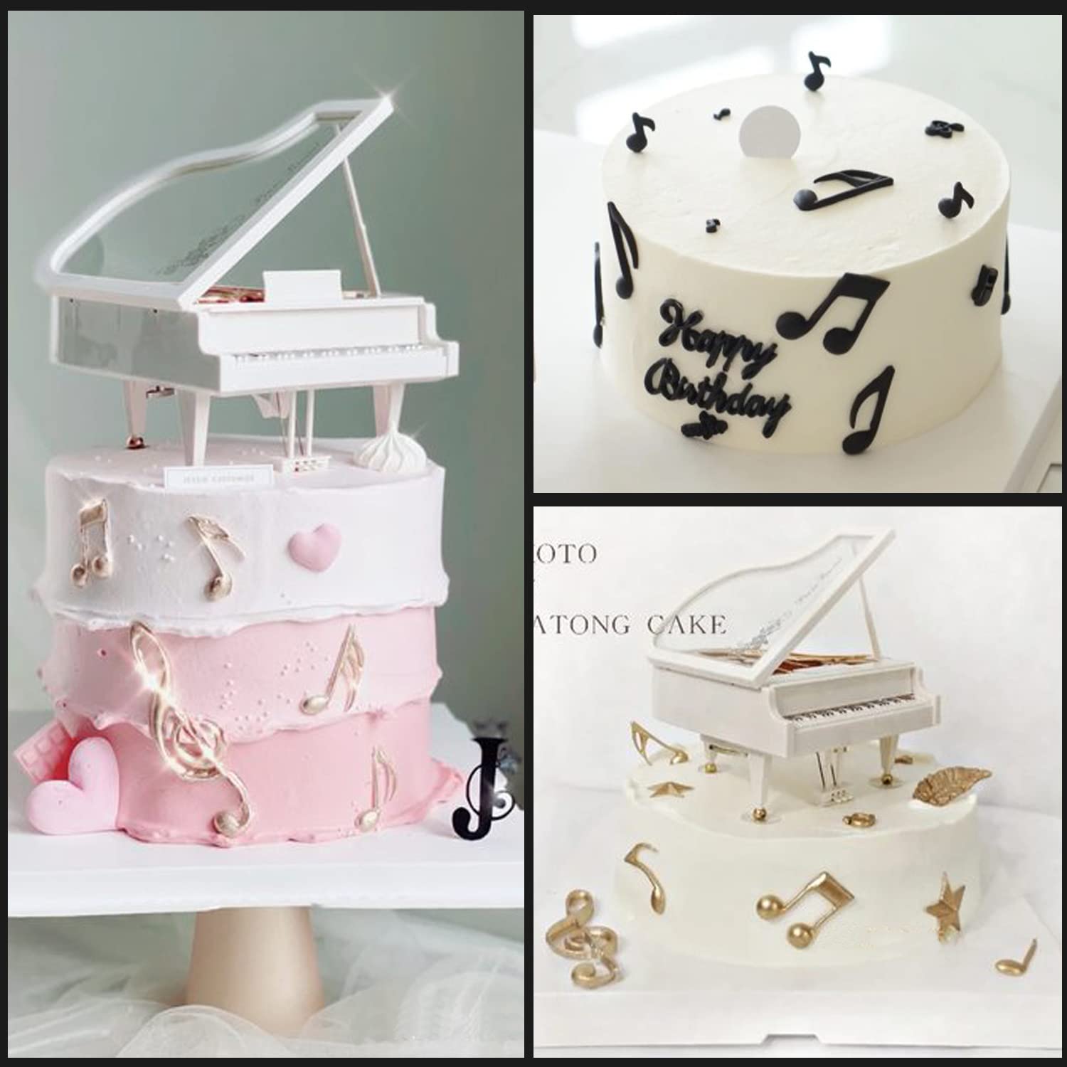 Mujiang Music Note Fondant Mold Music Note Lace Silicone Molds For Cake Decorating Cupcake Topper Candy Chocolate Polymer Clay G