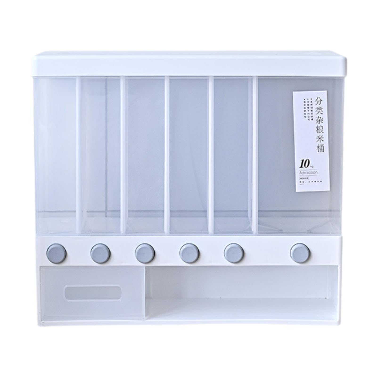 Atorse Cereal Dispenser 6 Compartment 10L Storage Container For Millet Kitchen Home|Home & Garden|Kitchen, Dining & Bar|Kitchen 