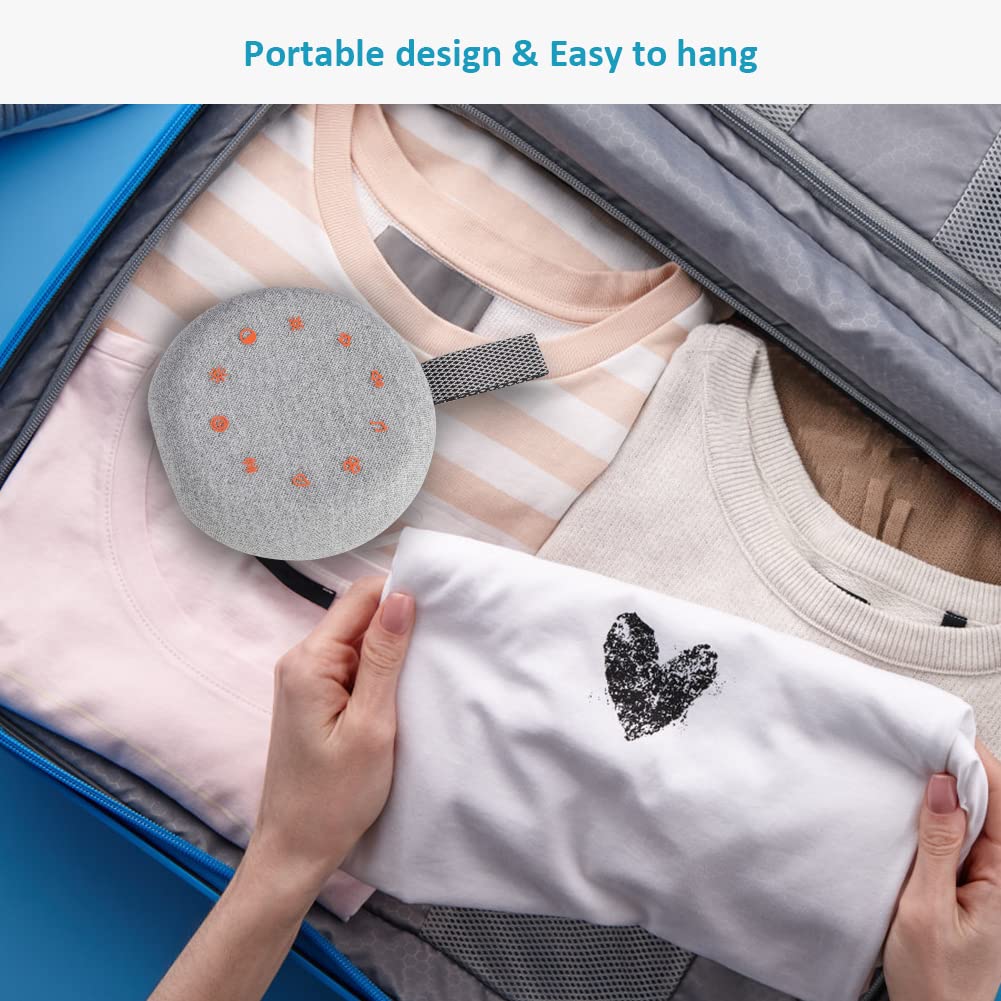 Heavtuen,White Noise Machine,Portable Sound Machine With 40 Soothing Sounds, Usb Rechargeable,Sleep Sound Timer & Night Light Fo