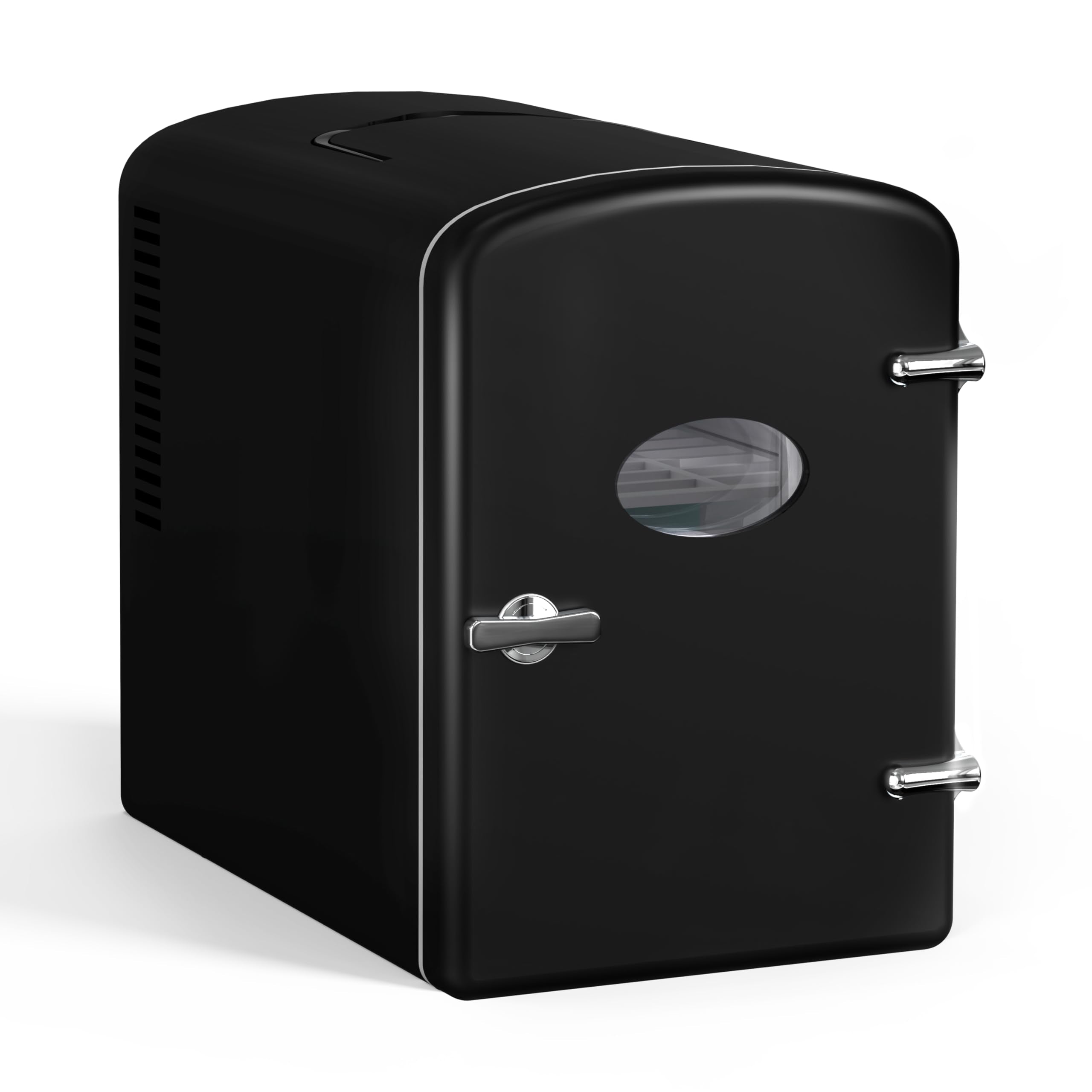 Simple Deluxe 6L Portable Mini Fridge with Observation Window, Warmer and Cooler 9 Cans Compact Refrigerator, 100% Freon-Free & 
