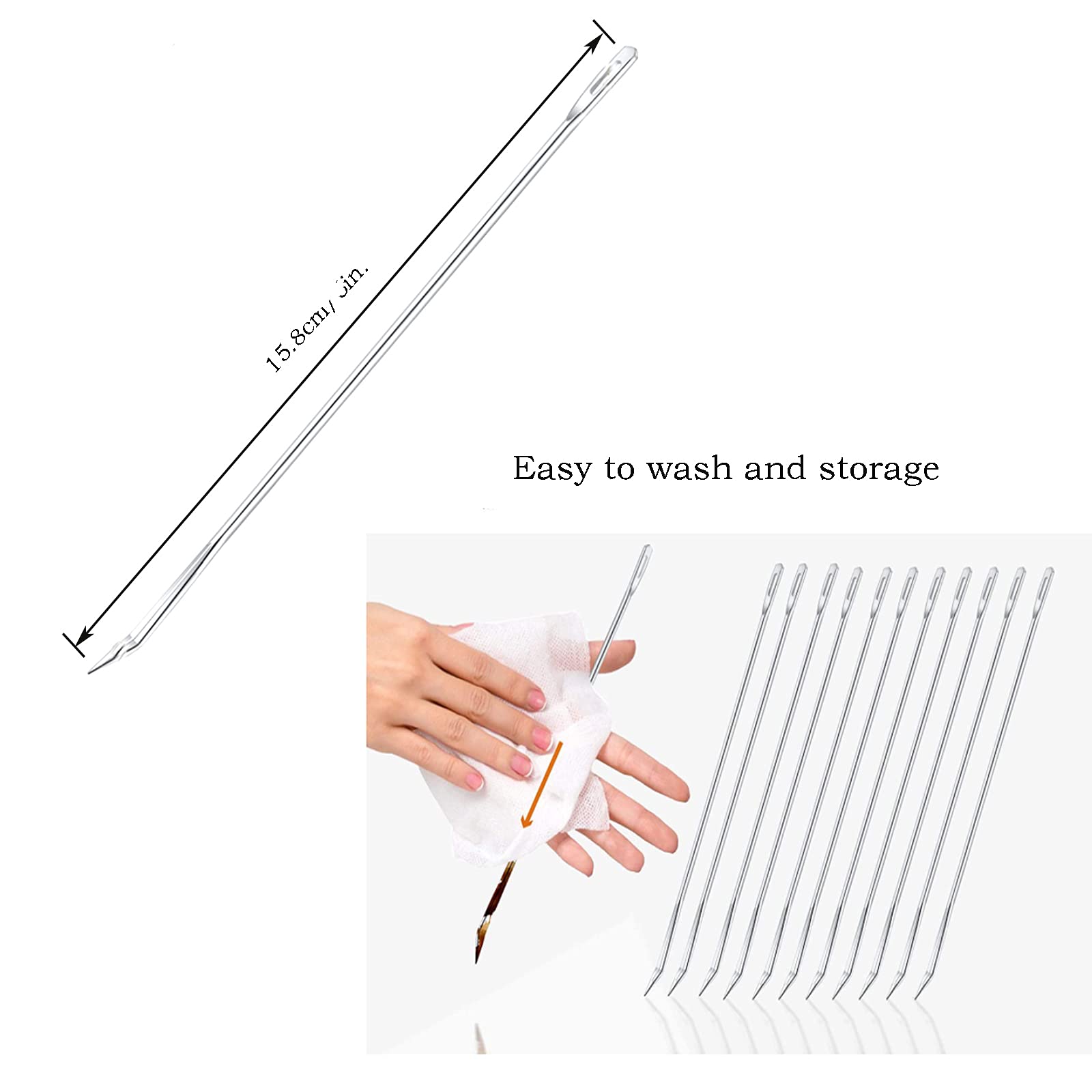 10Pcs Conventional Roasting Trussing Needles, For Stuffed Turkey, Chicken, Roasts And Rolled Meats Supplies