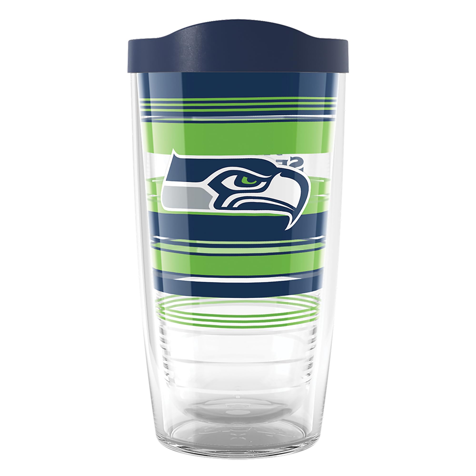 Tervis NFL Seattle Seahawks  Hype Stripes Made in USA Double Walled Insulated Tumbler Travel Cup Keeps Drinks Cold & Hot, 16oz,