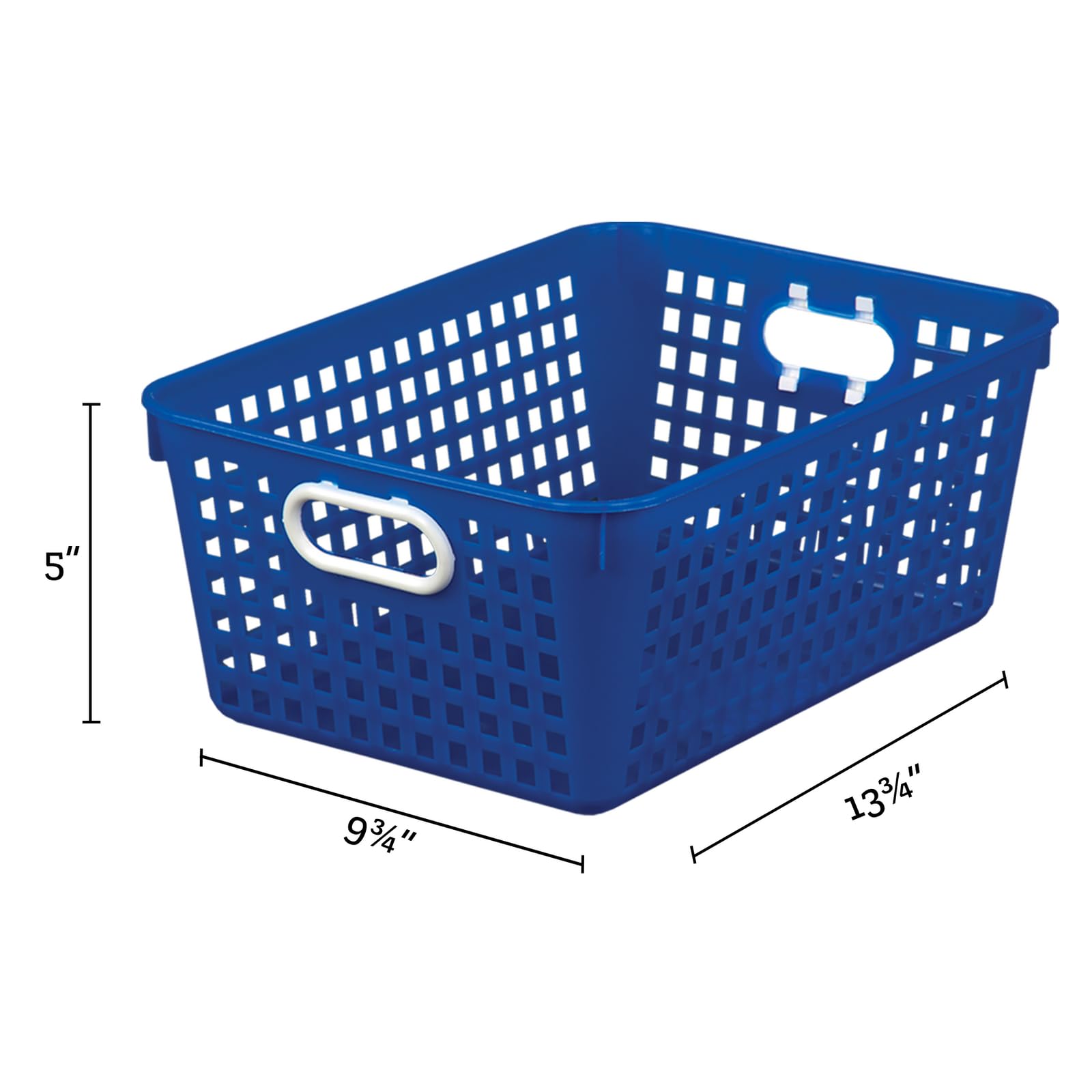 Really Good Stuff Large Plastic Book Baskets, 13'' By 10'' By 5'' - 12 Pack, Blue | Classroom Library Organizer, Toy Storage, Mu