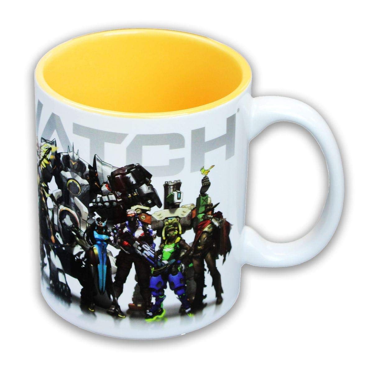 JUST FUNKY Officially Licensed Overwatch White and Yellow Coffee Mug