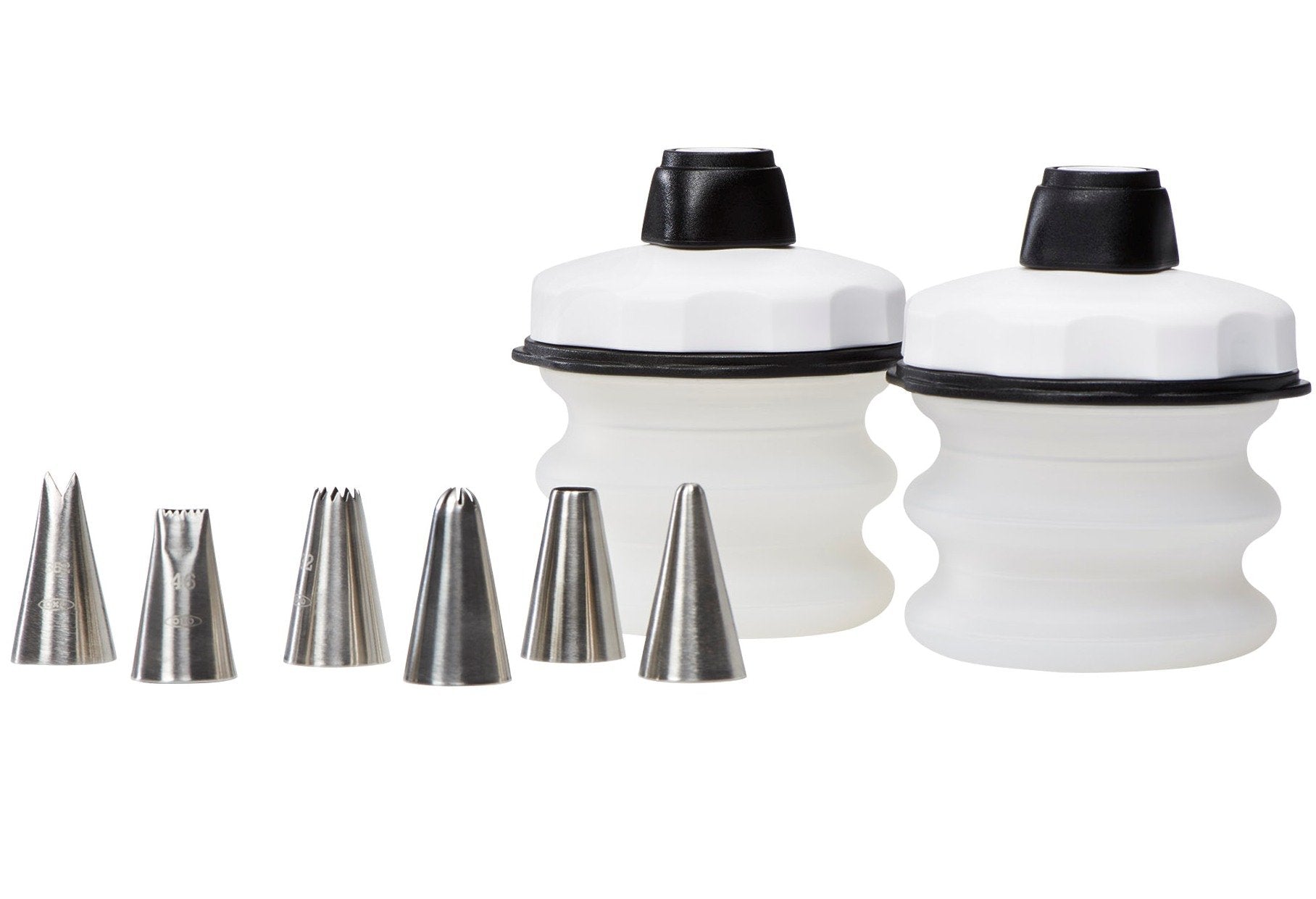 Oxo Good Grips 8-Piece Baker'S Silicone Decorating Bottle Kit - Black