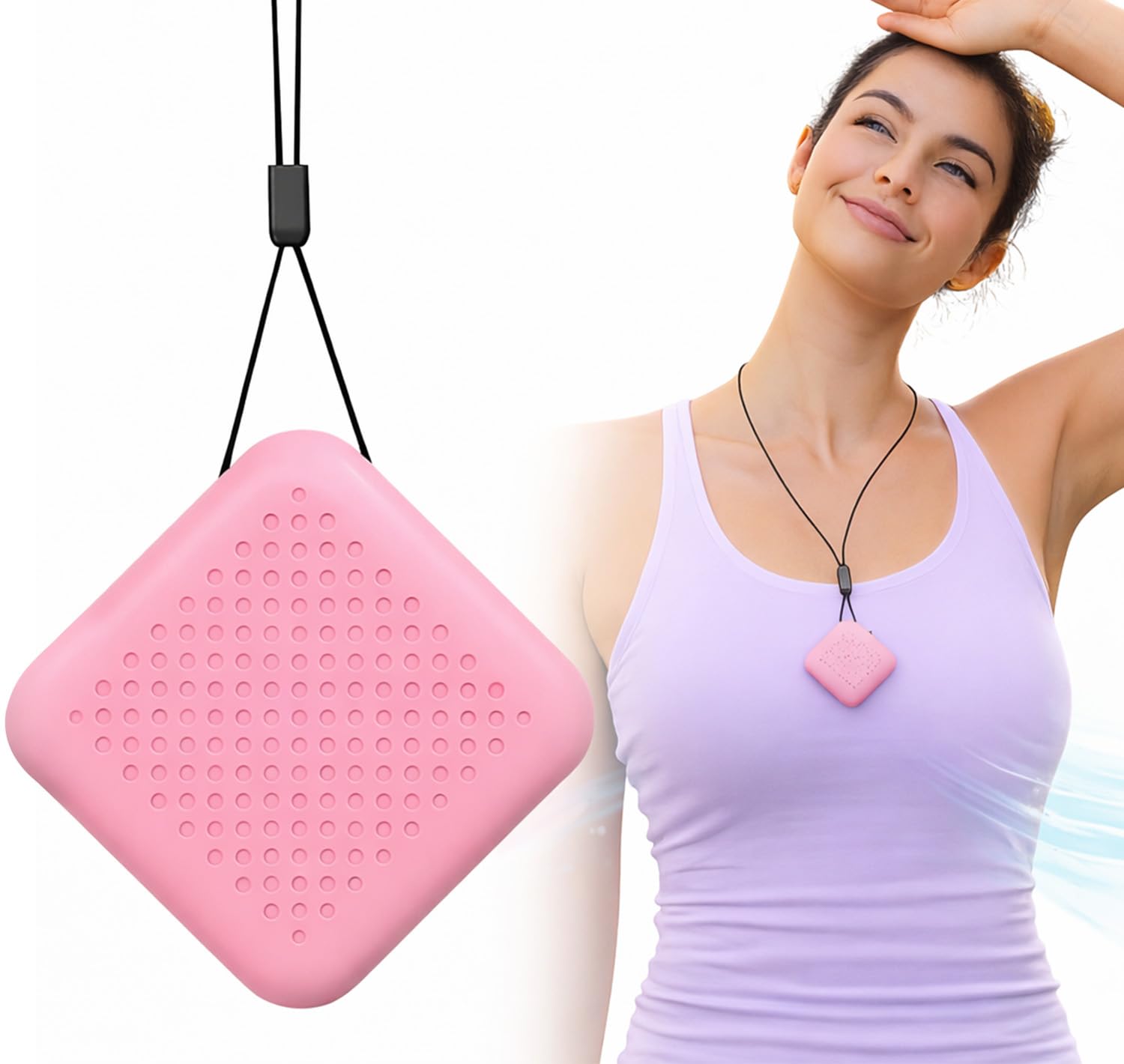 Wearable Personal Air Purifier Necklace | 120H Battery | Filterless Ionic Air Cleaner | Portable Travel Air Purifier For Office,