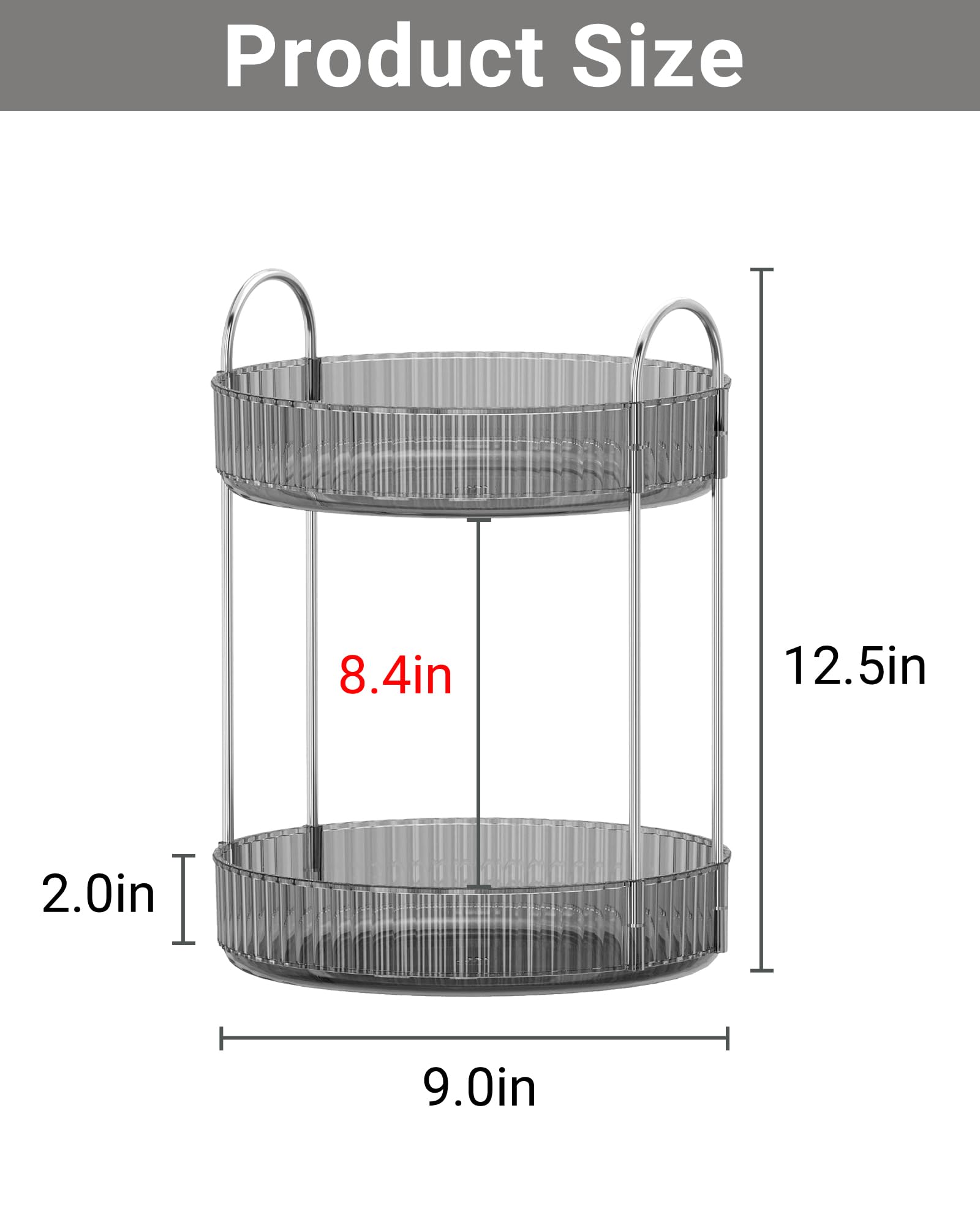 Asayuee 360 Rotating Makeup Organizer For Vanity,Bathroom Countertop Organizer Spinning Perfume Organizer,Dresser Vanity Organiz