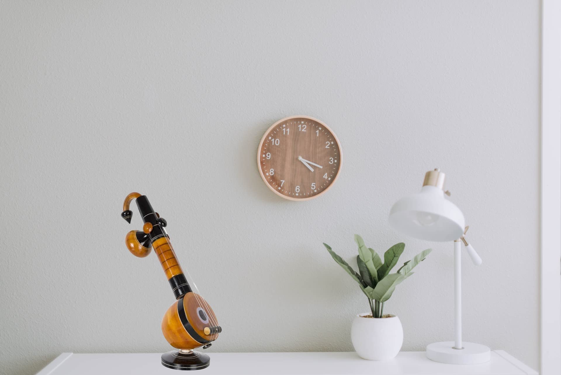 Thenkumari Eco Friendly Eucalyptus Wooden Veena Home Decor Showpiece (9 Cm X 9 Cm X 27 Cm, Brown) Decorative Showpiece - 30 Cm