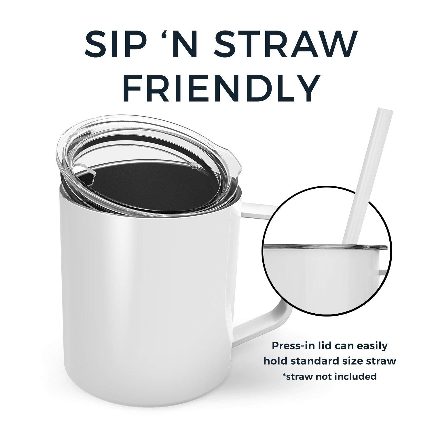 Maars Townie Insulated Coffee Mug, 14 Oz | Double Wall Vacuum Sealed Camp Cup - Peach