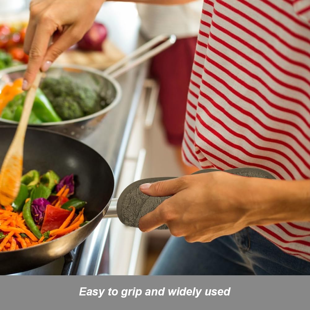 Meioro 4-Pack Pot Holders For Kitchen High Heat Resistant Potholder, 100% Cotton Hot Pads, Quilted Terry Hot Pot Holder Set For