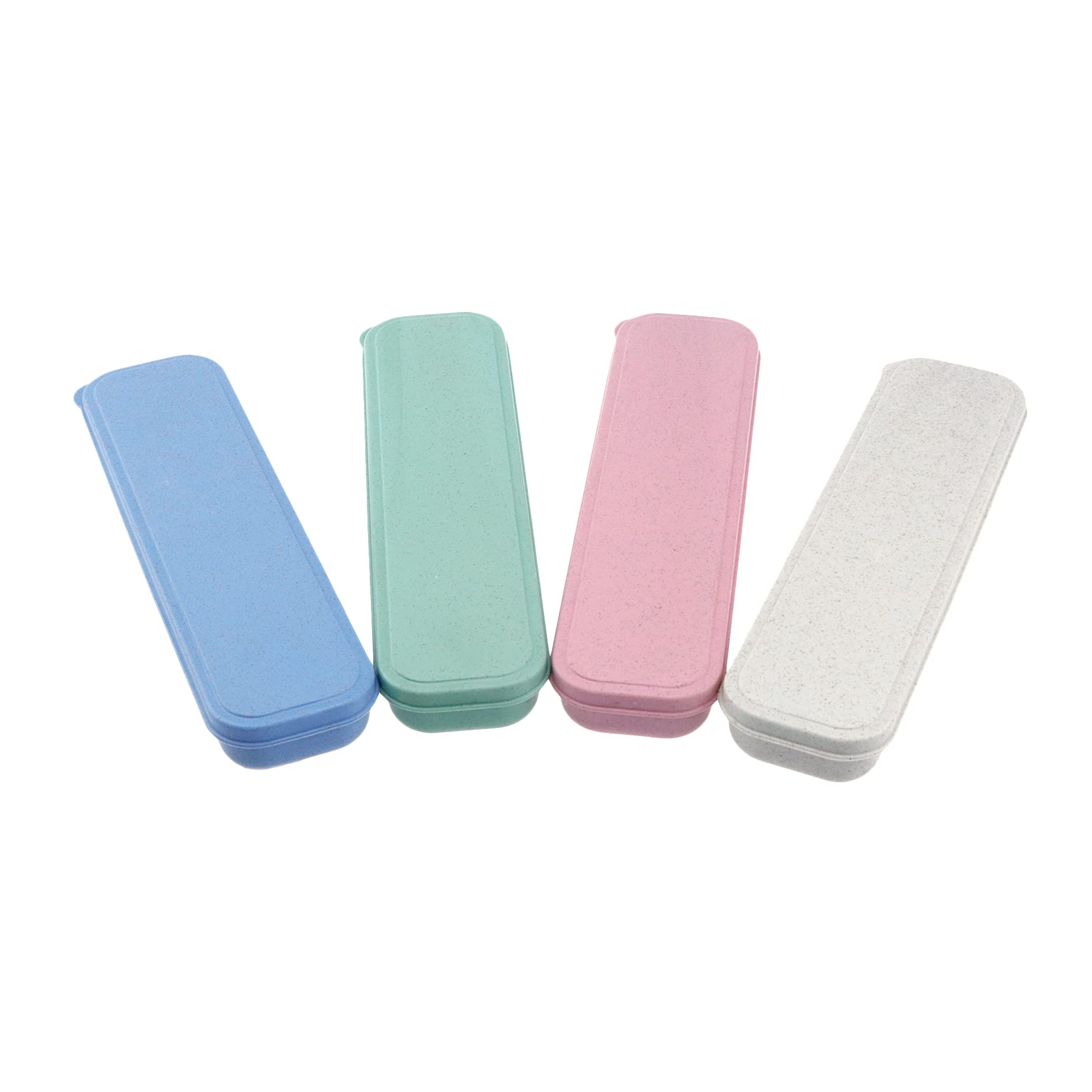 My Mironey 4 Pieces Travel Tableware Storage Box Portable Cutlery Storage Box Case Chopsticks Spoon Fork Travel Utensils Storage