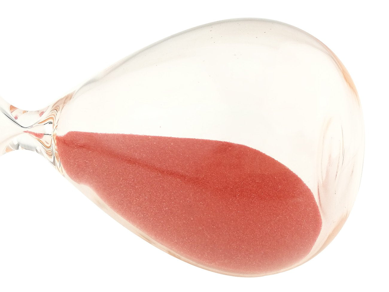 Large Fashion Colorful Sand Glass Sandglass Hourglass Timer Clear Smooth Glass Measures Home Desk Decor Xmas Birthday Gift (Red,