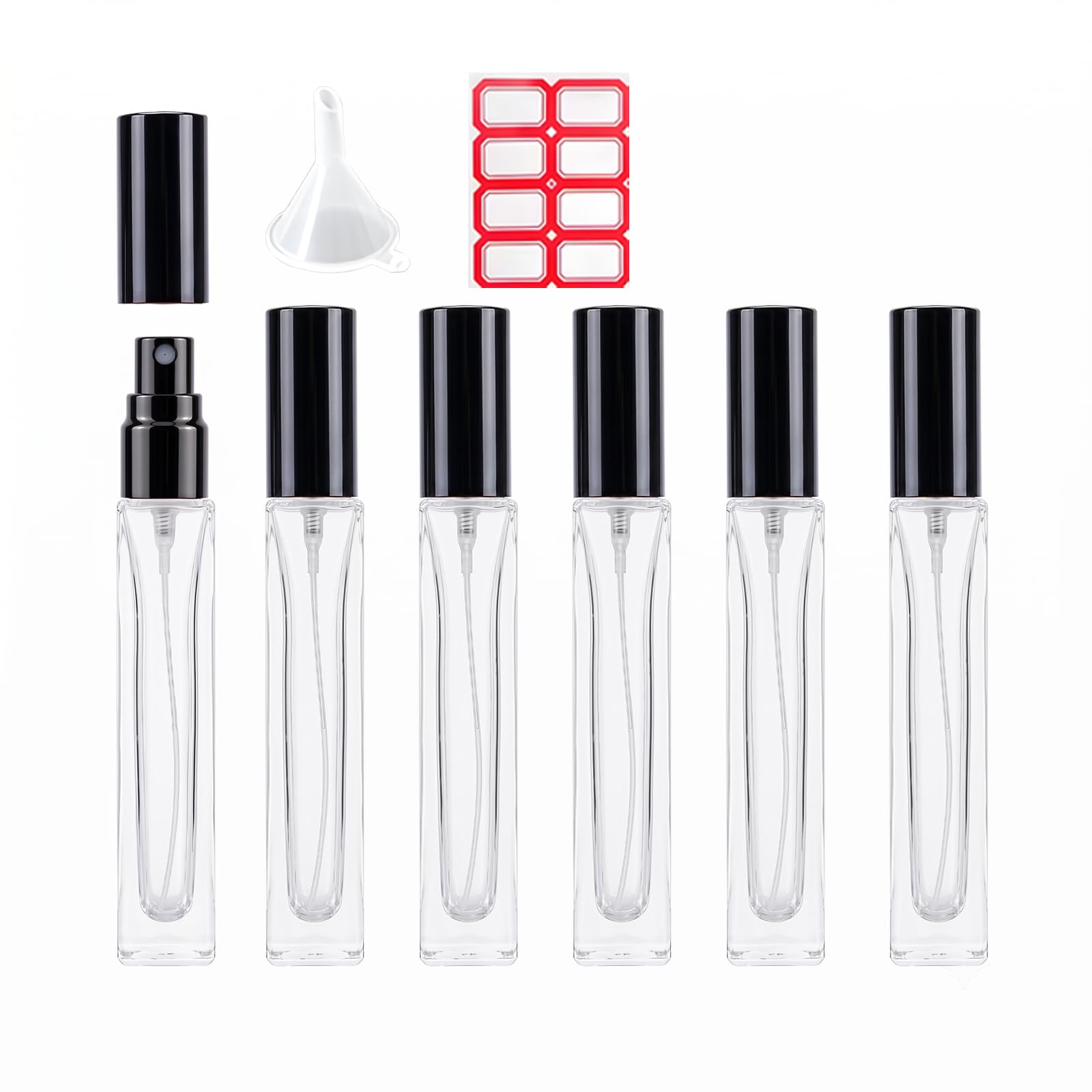 GDSHNYC 10ML Clear Glass Perfume Bottle Set Portable Perfume Travel Refillable, Empty Atomizer Sprayer for Perfume Cologne Dispe