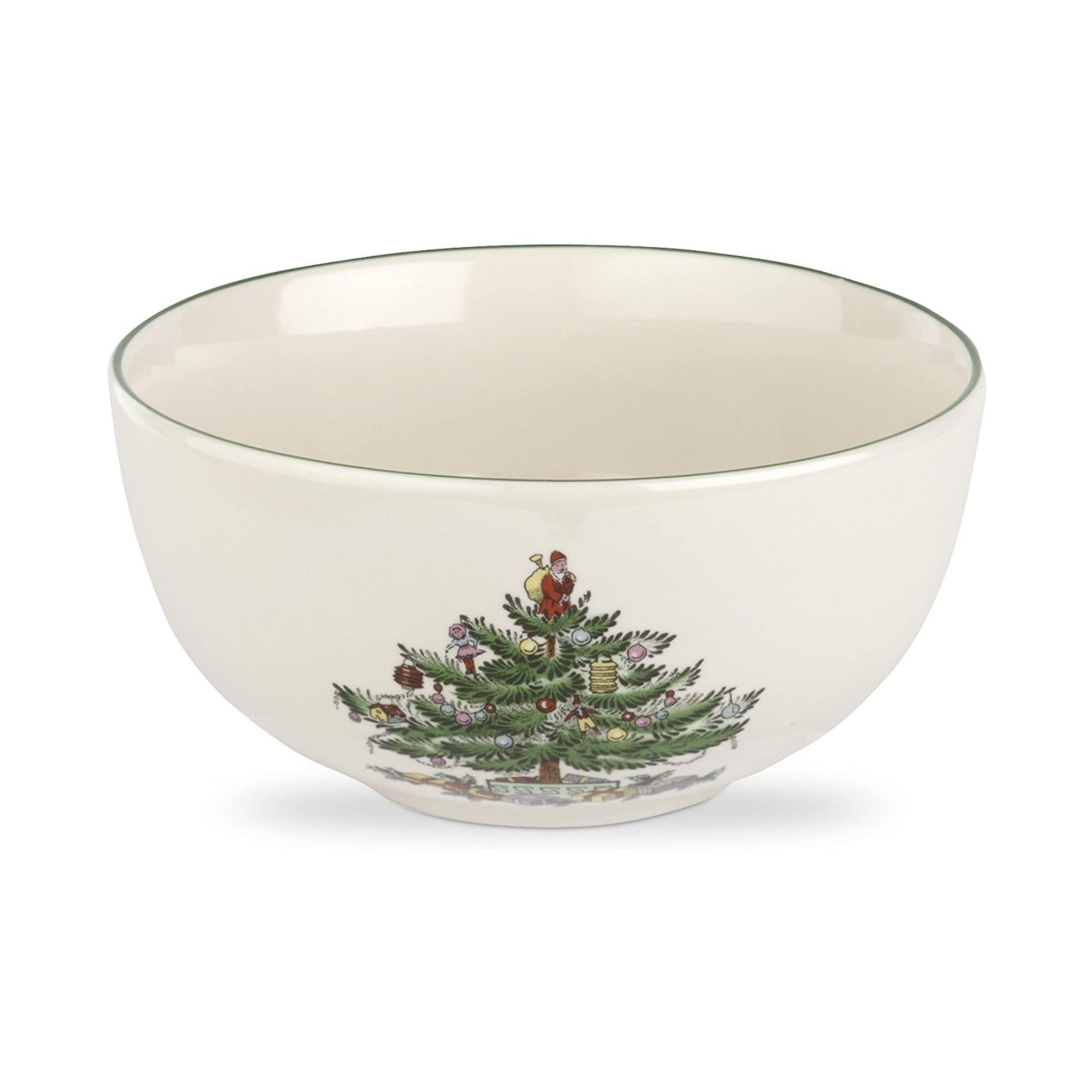 Spode Christmas Tree 6.5 Gold Bread and Butter Plate - Elegant Porcelain Holiday Plate for Desserts and Appetizers - 22K Gold Ac