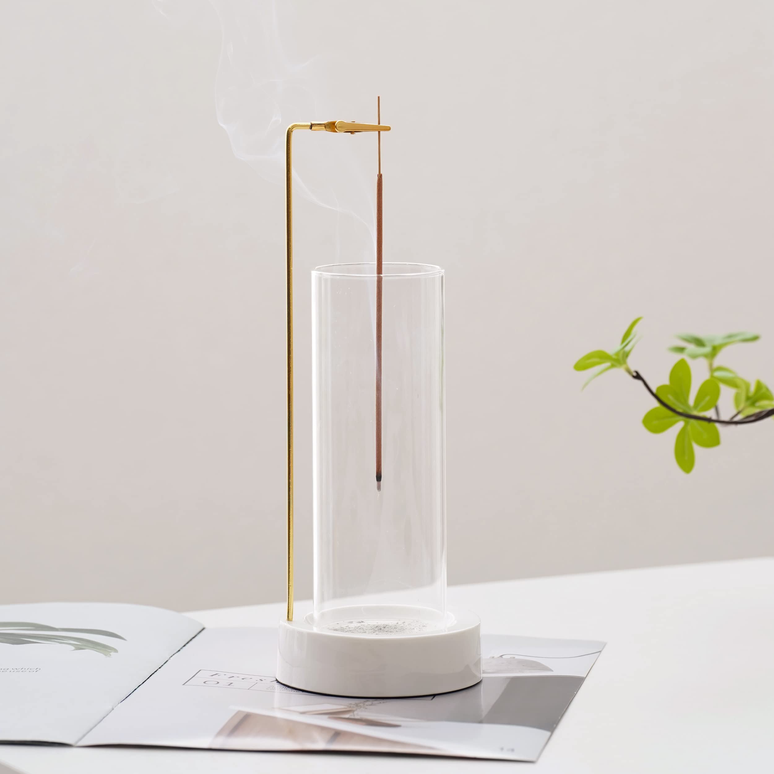 CEREMONY Incense Holder,Ceramic Incense Holder for Sticks, Upside Down Incense Burner for Meditation Yoga Spa Room Decor