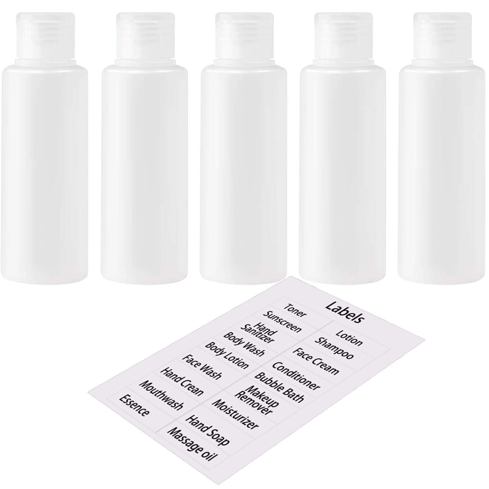 Dnsen 3.4Oz Travel Bottles For Toiletries Tsa Approved Leakproof Squeeze Plastic Empty Travel Size Bottles Refillable Liquid Con