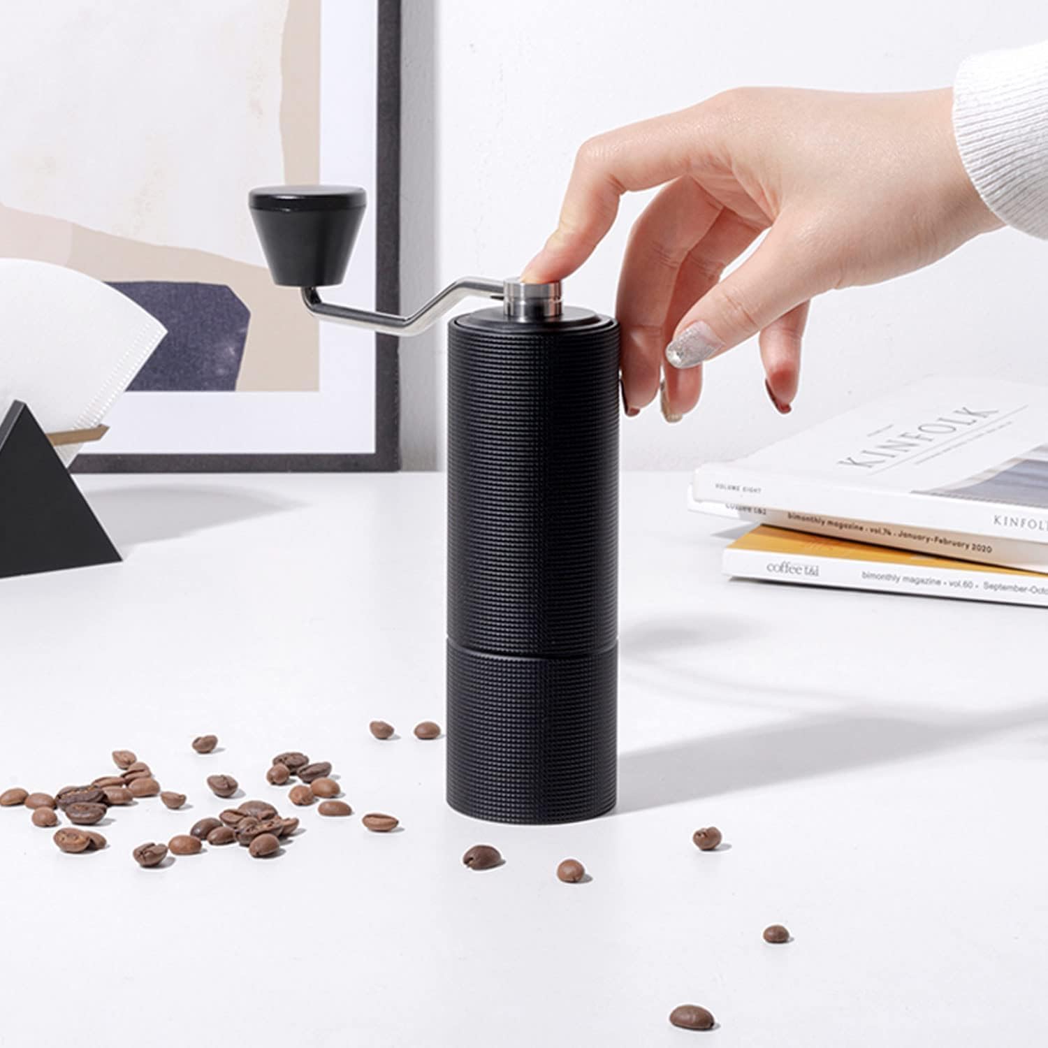 Timemore Chestnut C3 Manual Coffee Grinder Capacity 25G With Cnc Stainless Steel Conical Burr, Internal Adjustable Setting, Doub