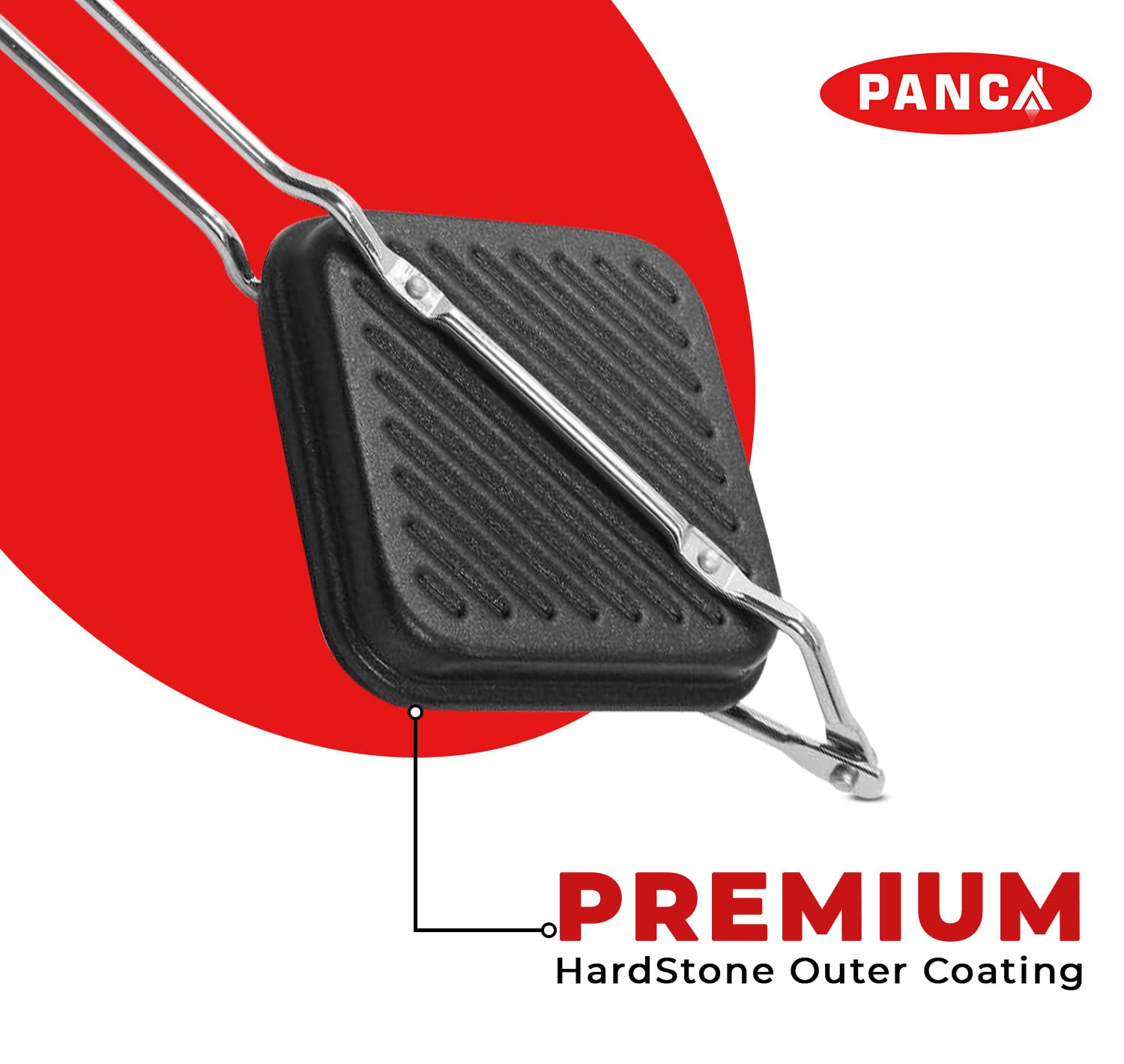 Panca Non-Stick Gas Toaster Sandwich Maker | Regular Grill Sandwich Maker - Black