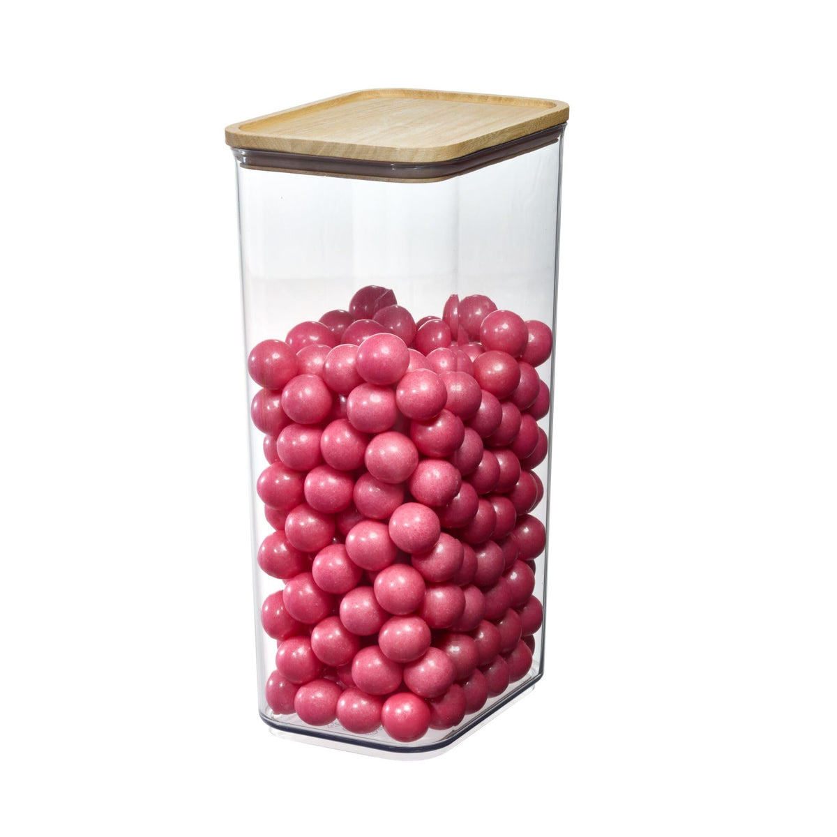 Idesign Recycled Plastic Canister With Lid, The Rosanna Pansino Collection - 18.2 Cups, 6.5    L X 4.8    W X 12    H, Clear Bin