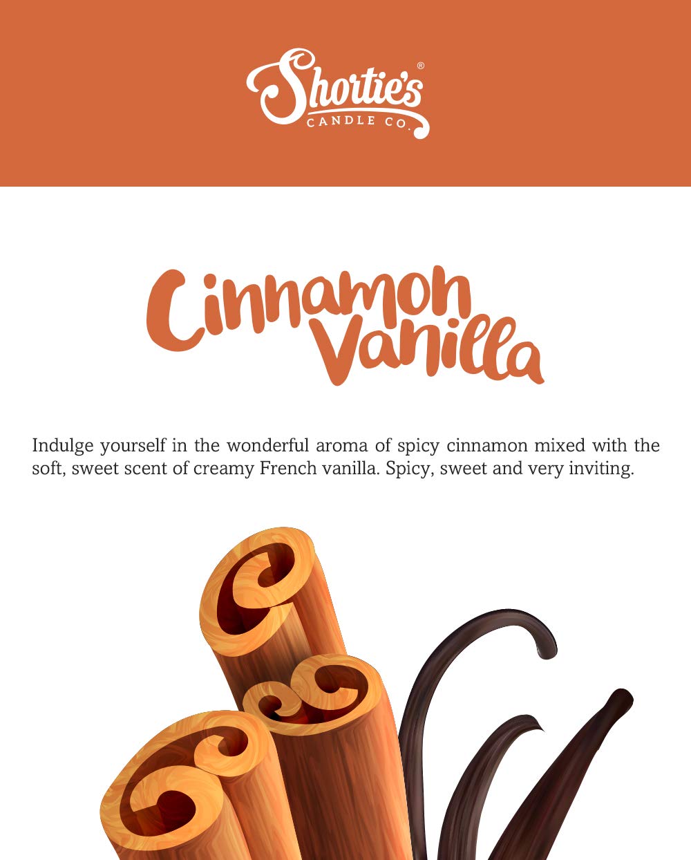Shortie's Candle Company Cinnamon Vanilla Wax Melts Bulk Pack - Formula 117-4 Highly Scented 3 Oz. Bars (12 Oz. Total) - Made wi