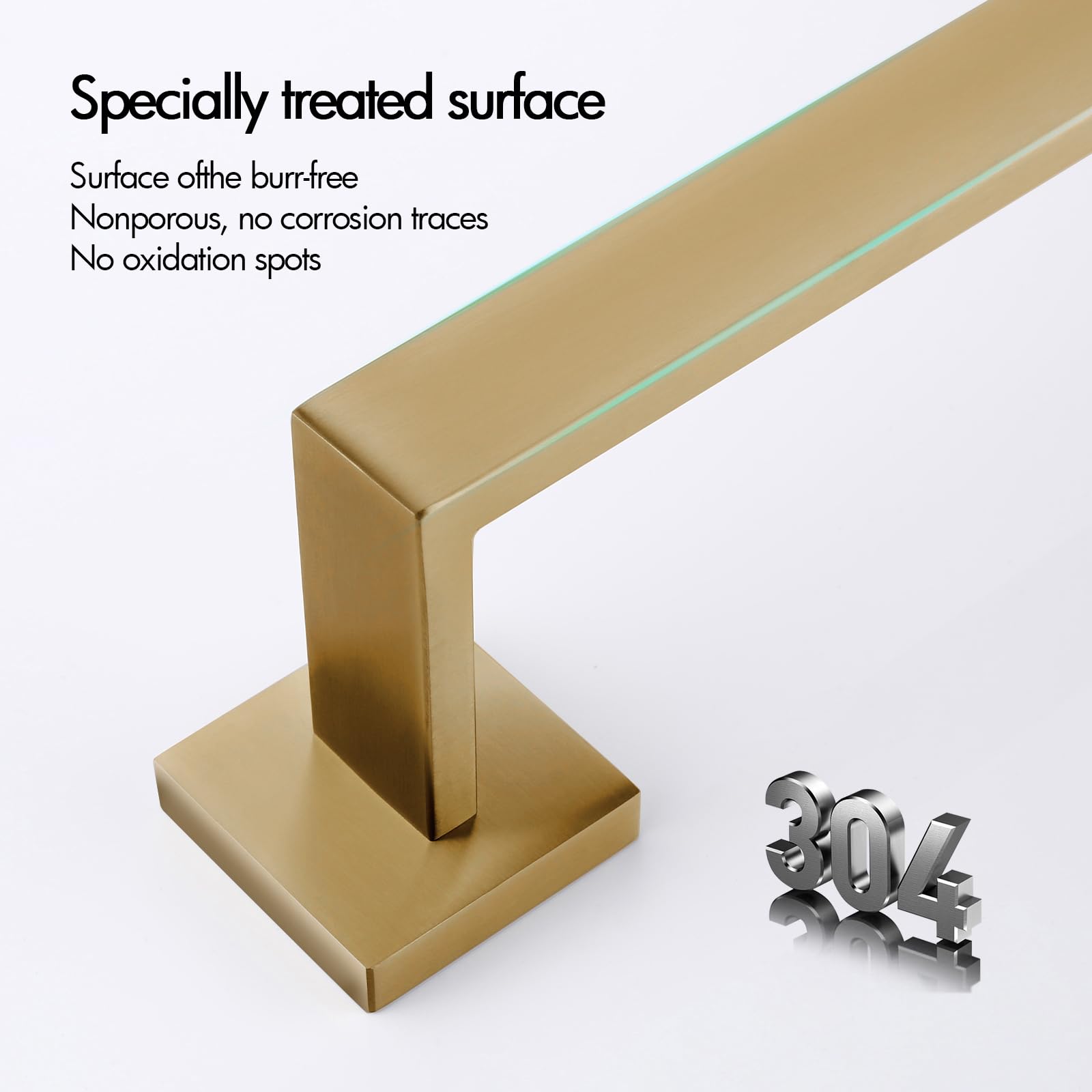 BAGNOLUX Brushed Brass Bathroom Accessories Set  4-Piece Wall Mounted Towel Bar Set Heavy Duty  23.6 Inch
