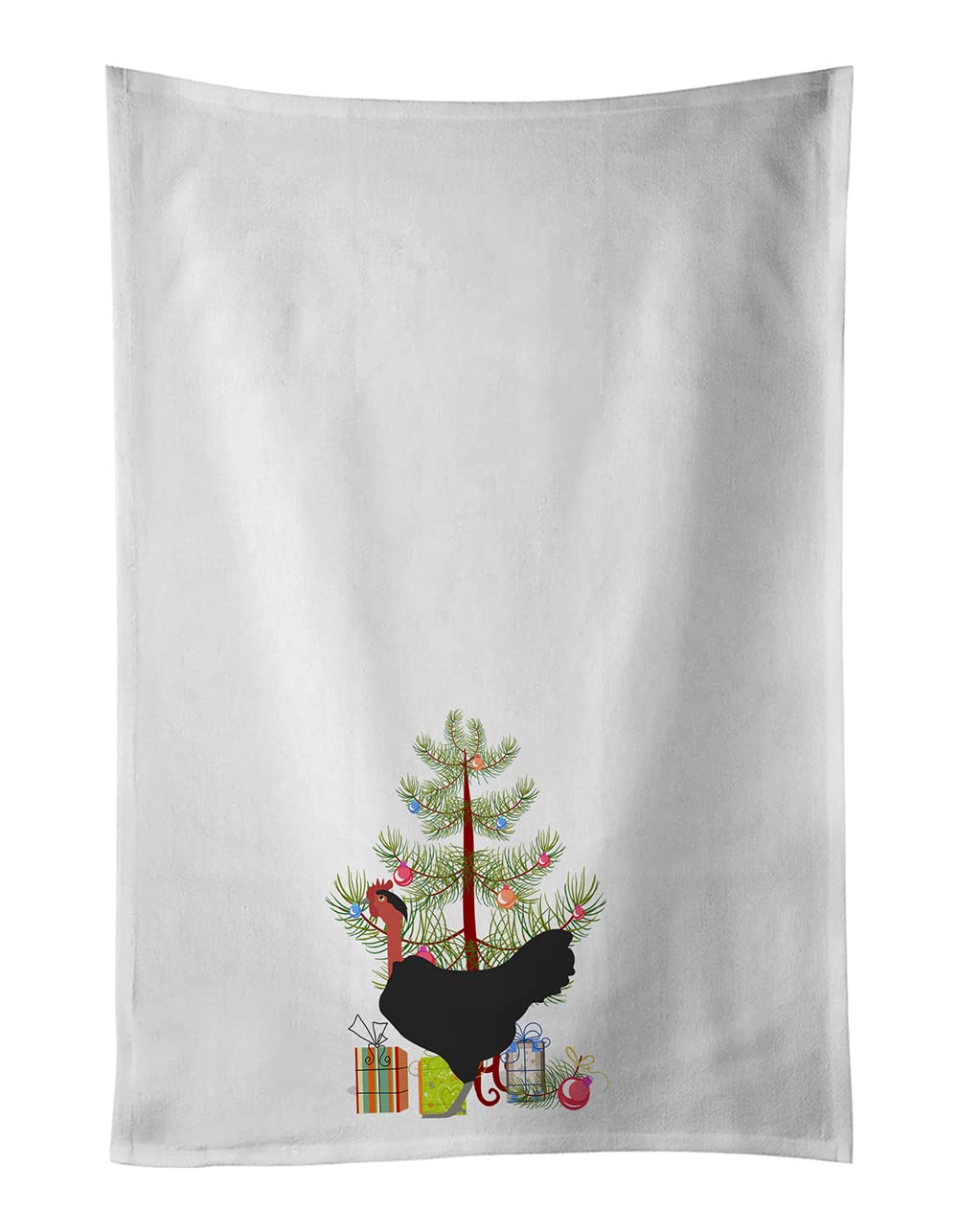 Naked Neck Chicken Christmas White Kitchen Towel Set of 2