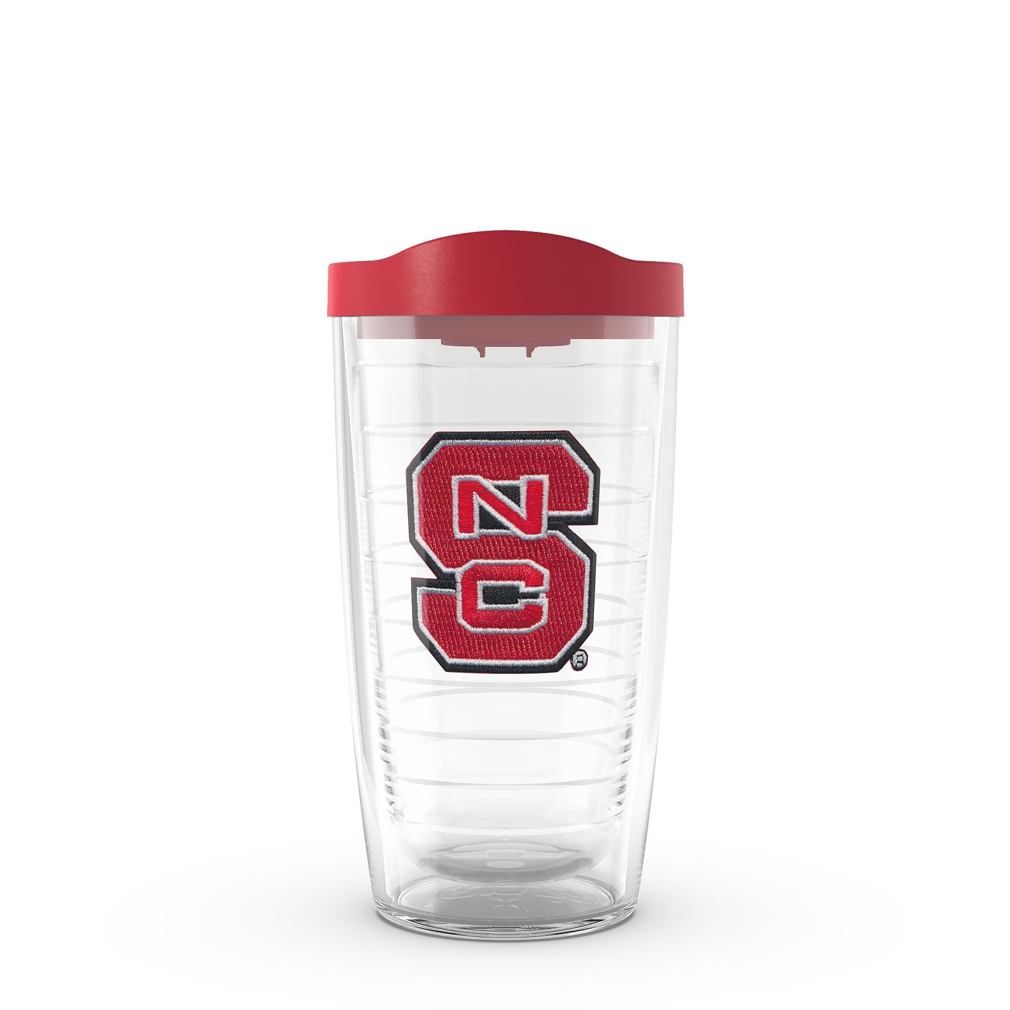 Tervis Made in USA Double Walled North Carolina State Wolfpack Insulated Tumbler Cup Keeps Drinks Cold & Hot, 16oz - Red Lid, Pr
