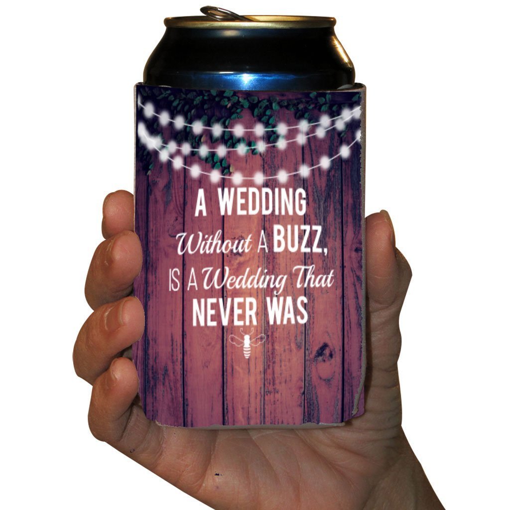 Victorystore Can And Beverage Coolers: Customizable ''Without A Buzz    Wedding Can Coolers (150)