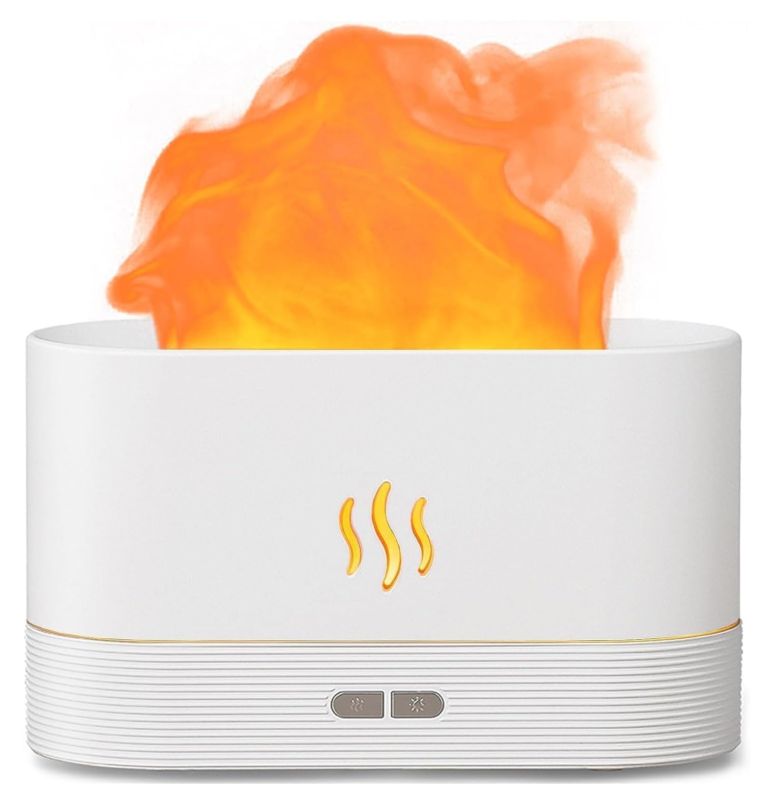 Inditradition Plastic Fire Flame Aromatherapy Humidifier For Home | Ultrasonic Essential Oil Aroma Diffuser With MultiColour Le