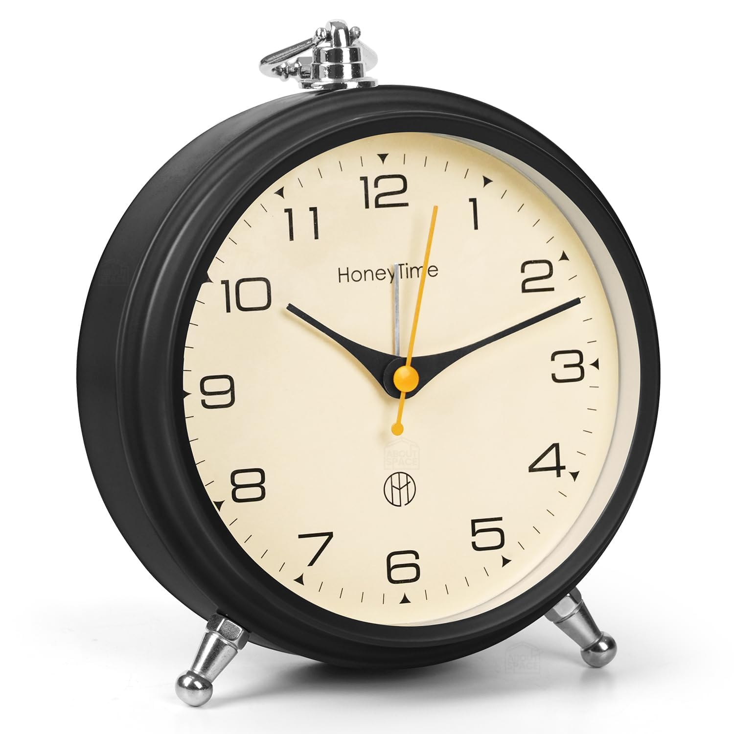 Aerys Honeytime Metal Alarm Clock Wall Clock Table Clock For Study Analog Silent Vintage Clock,Alarm Clock For Heavy Sleepers Ho