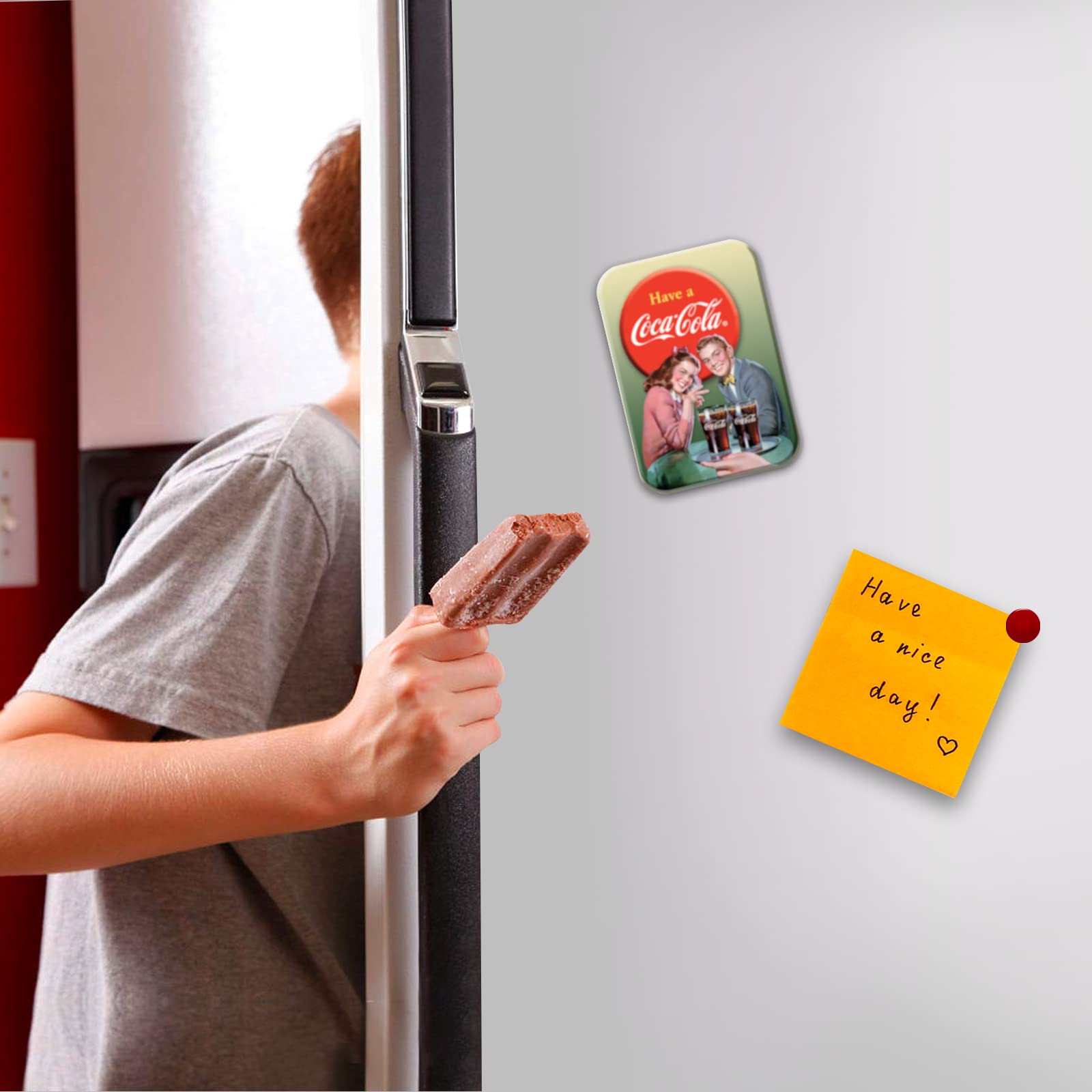 Desperate Enterprises Coca-Cola Young Couple Refrigerator Magnet - Funny Magnets For Office, Home & School - Made In The Usa