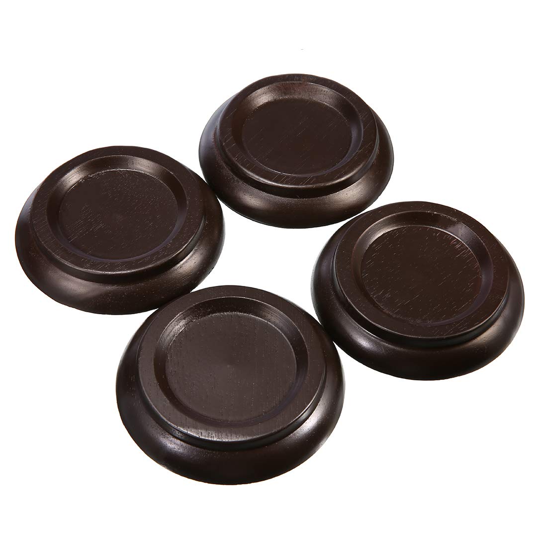 Piano Caster Cups,Piano Floor Wood Protector,Piano Caster Pads Non-Slip  Anti-Noise Foot For Piano,4 Cups
