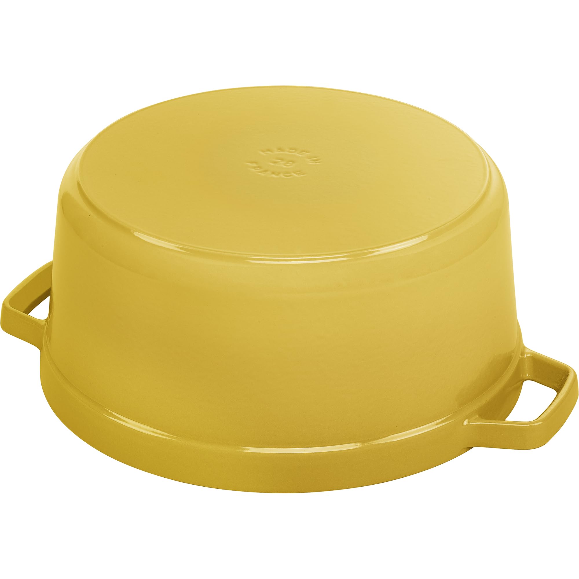 Staub Cast Iron Round Cocotte, Dutch Oven, 7-Quart, Serves 7-8, Made In France, Citron