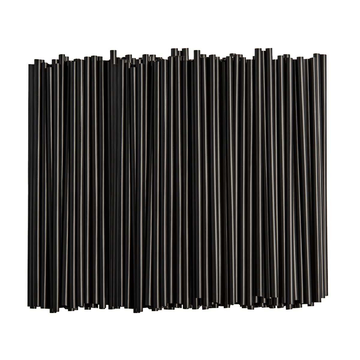 Comfy Package, [250 Count] Black Disposable Plastic Drinking Straws - 7.75'' High