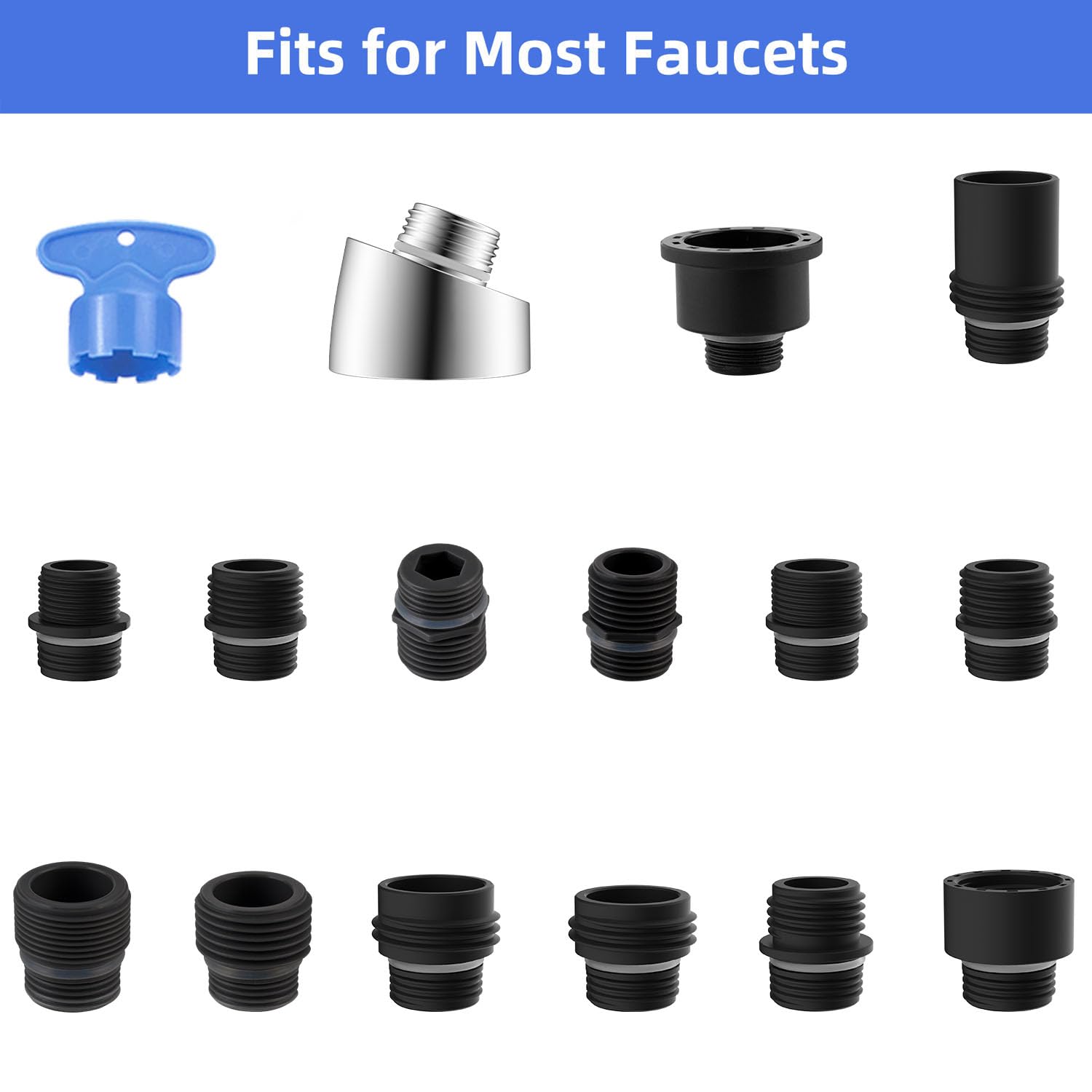 Universal Pull Down Spray Head 3 Modes For Kitchen Sink Faucet, Kitchen Sink Faucet Sprayer Nozzle Head Replacement Compatible W