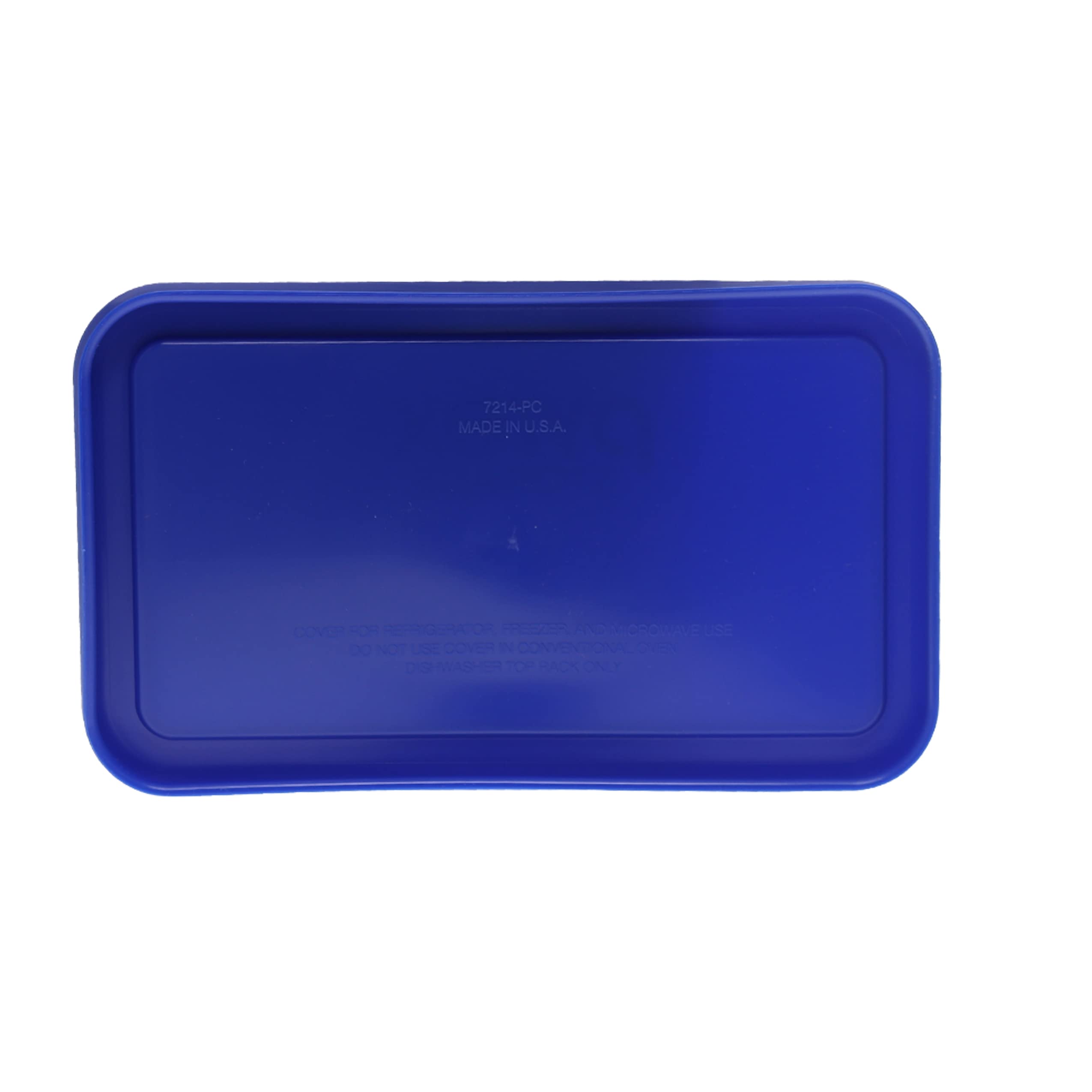 Pyrex 7214-Pc 4.8 Cup Cadet Blue Lids- 4 Pack Made In The Usa