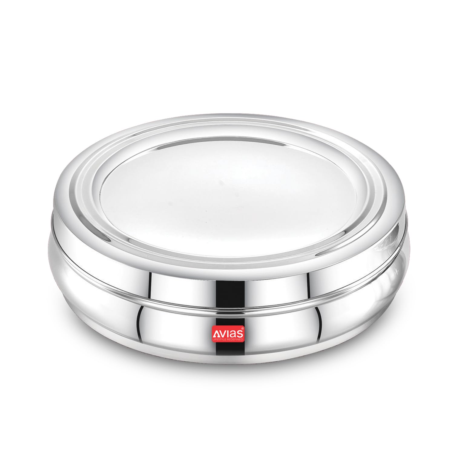 Avias Deluxe 7In1 Stainless Steel Masala/Spice Box, Glass Lid, Medium