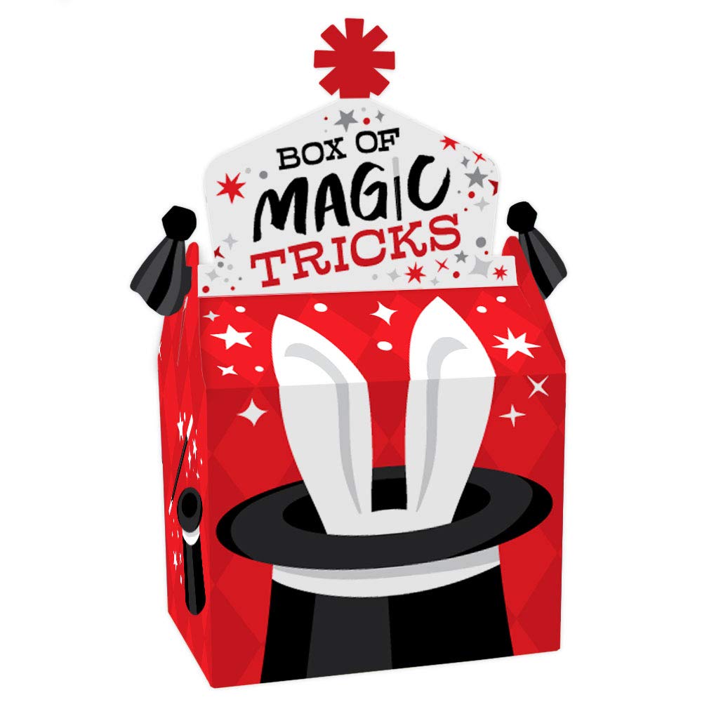 Big Dot Of Happiness Ta-Da, Magic Show - Treat Box Party Favors - Magical Birthday Party Goodie Gable Boxes - Set Of 12