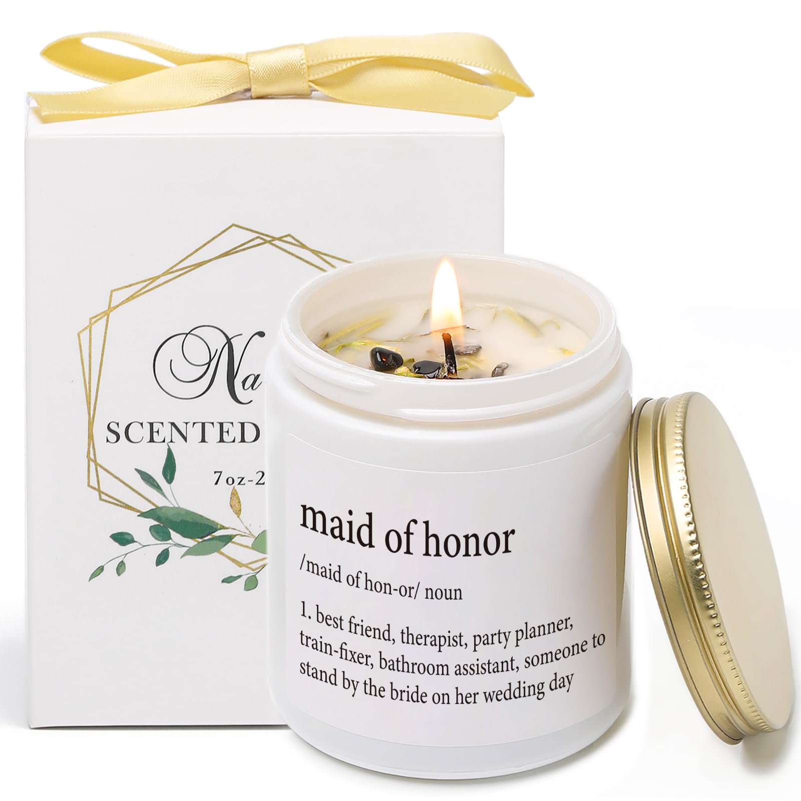 Maid of Honor Candle, Bridesmaid Proposal Candle, Bridesmaid Gifts, Bridal Party Gifts, Gifts for Women Friends, Vanilla &Lavend