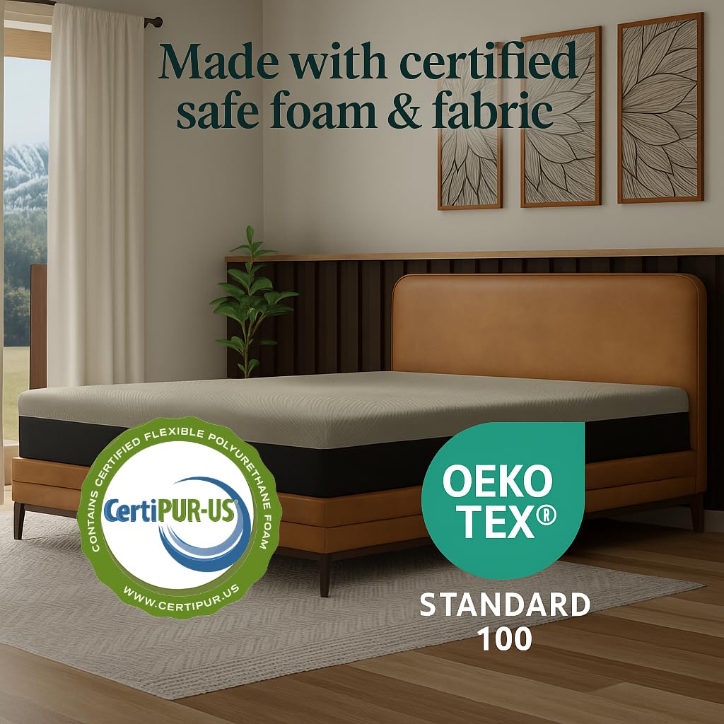 Omne Sleep comfort Series Queen Medium gel Memory Foam Tight Top 10 Inch Mattress(D0102H7BS26)