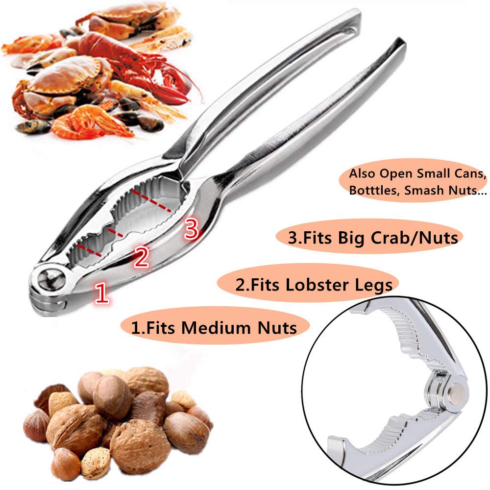 Seafood Crackers Tools Nutcrackers Tools, Crab Nut Lobster Crackers Opener Shellfish Lobster Leg Sheller Kitchen Kits Pack Of 9