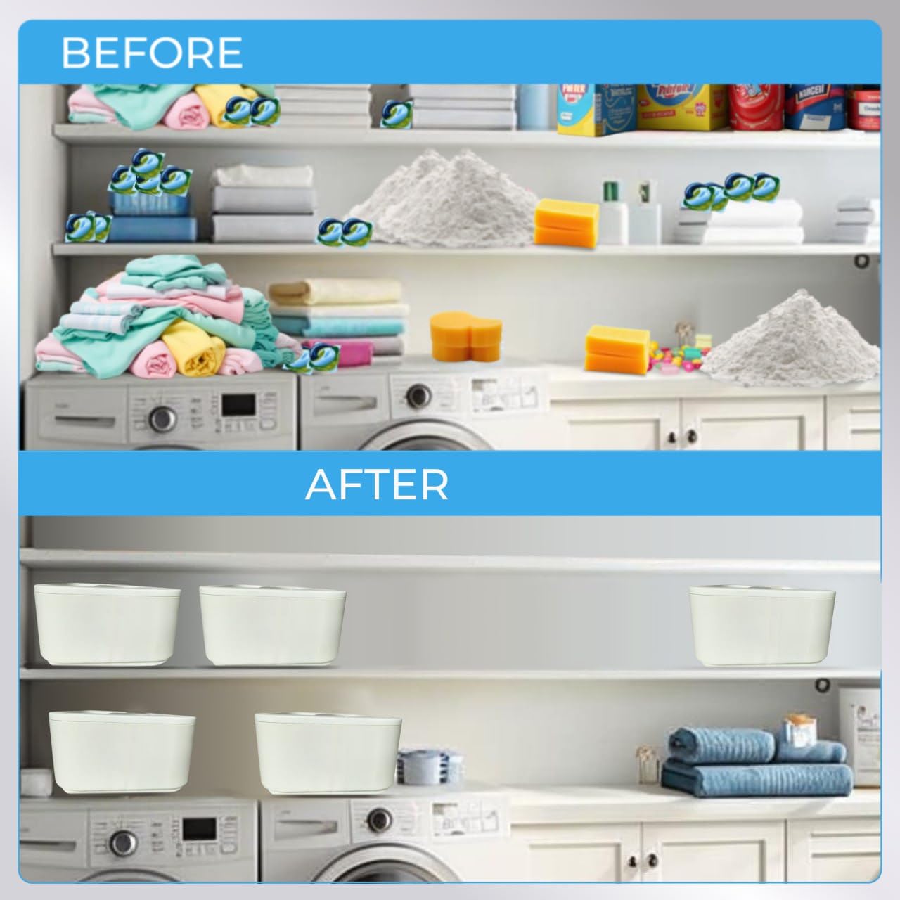 Skywin Laundry Pod Container With Slide Lid - Small Laundry Pod Storage Container For Laundry Room Container Organization Great