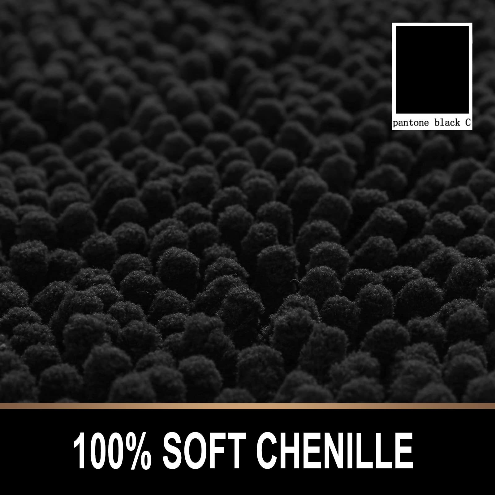 Mayshine Round Bathroom Rug 36X36, Soft Plush Chenille Bath Mat, Pvc Non Slip Backing, Absorbent Washable Quick Dry Bathroom Rug