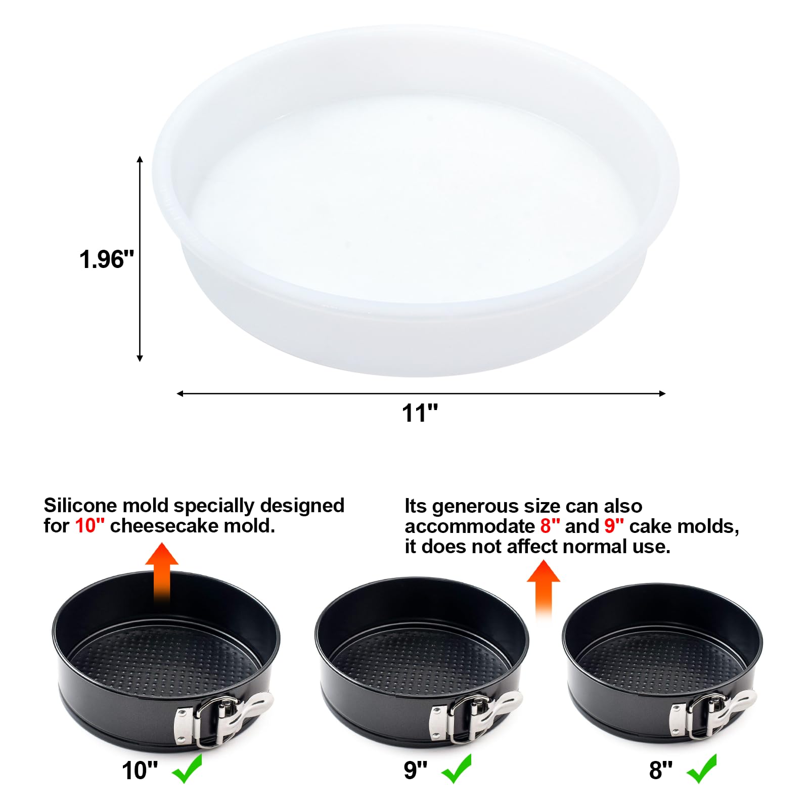 Mingqieven Springform Pans, Cheesecake Pan Protector, Springform Pans Accessories,Prevent Water From Entering The Cake Plate, Co