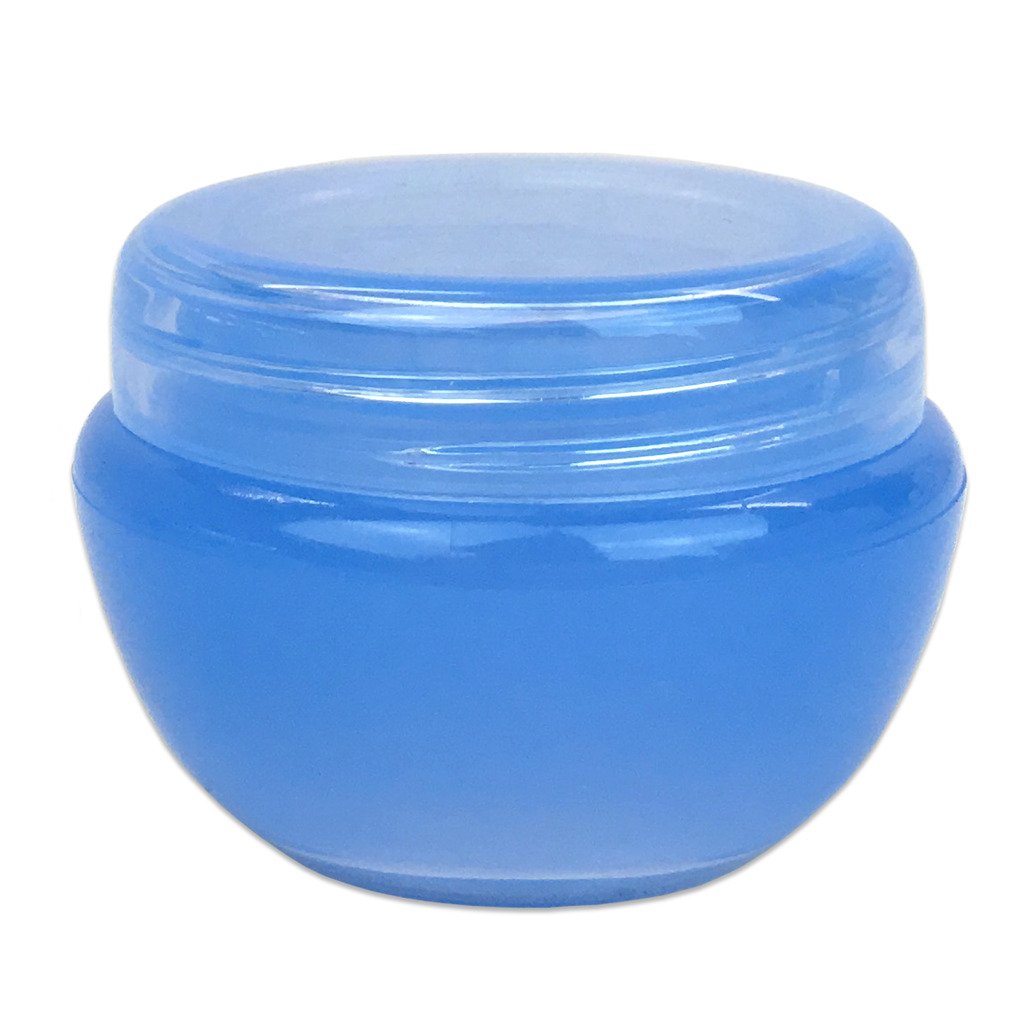 Beauticom 24 Pieces 10G/10Ml Blue Frosted Container Jars With Inner Liner For Lotion, Toners, Lip Balms, Makeup Samples - Bpa Fr
