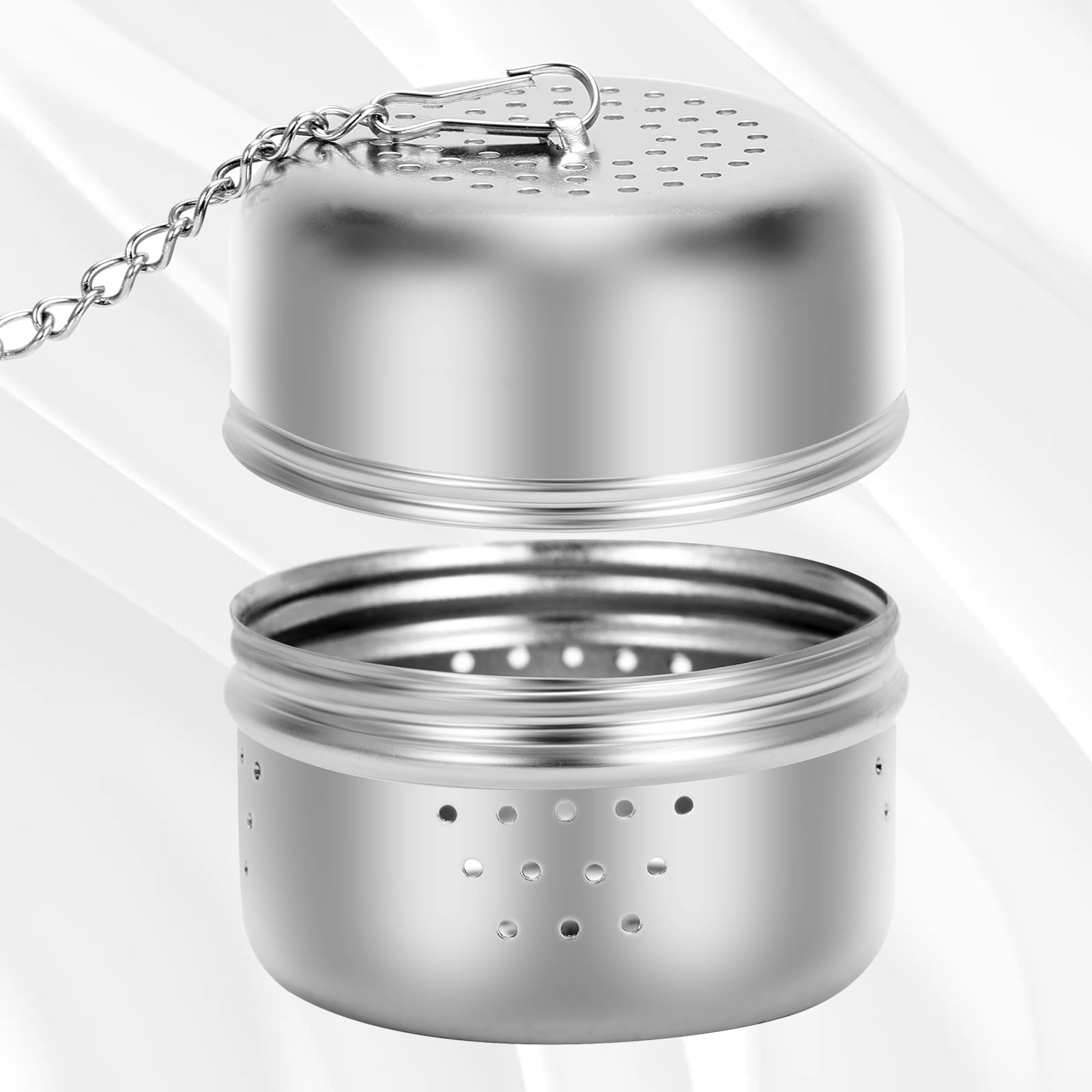 Leden Tea Ball Tea Infuser For Loose Tea, Stainless Steel Tea Strainer With Chain Hook, Tea Steeper For Mug, Tea Cup