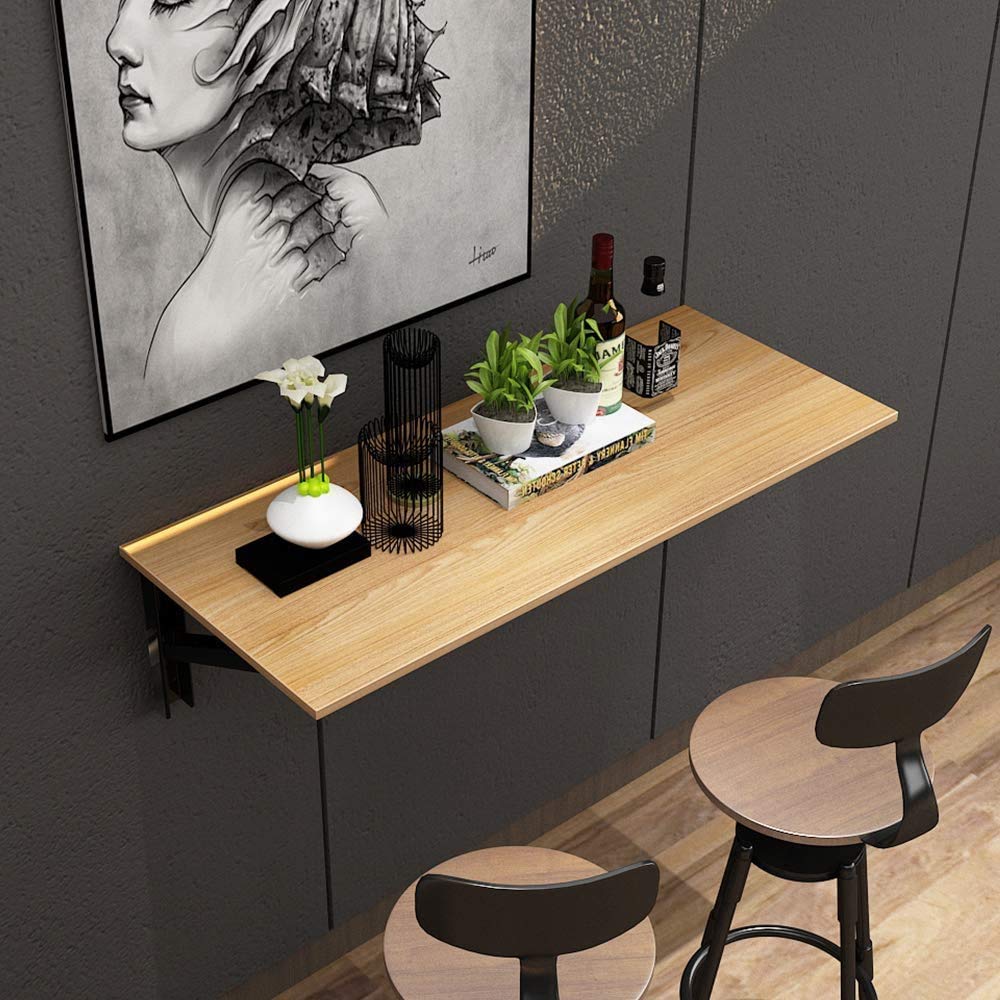 Indian Decor. 98050 WallMounted Folding Table Drop Leaf Table, Folding Workbench 80 X 50 Cm MultiPurpose Folding Wall Table Fo